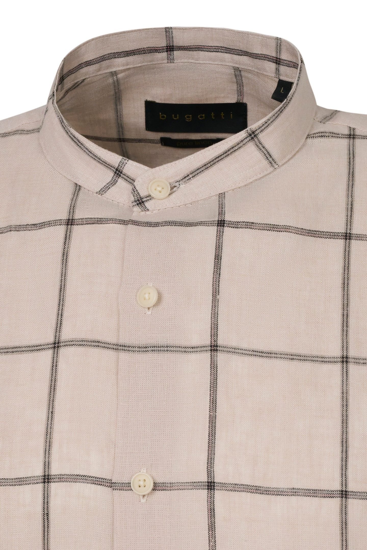 bugatti Langarmhemd mit Karo-Muster