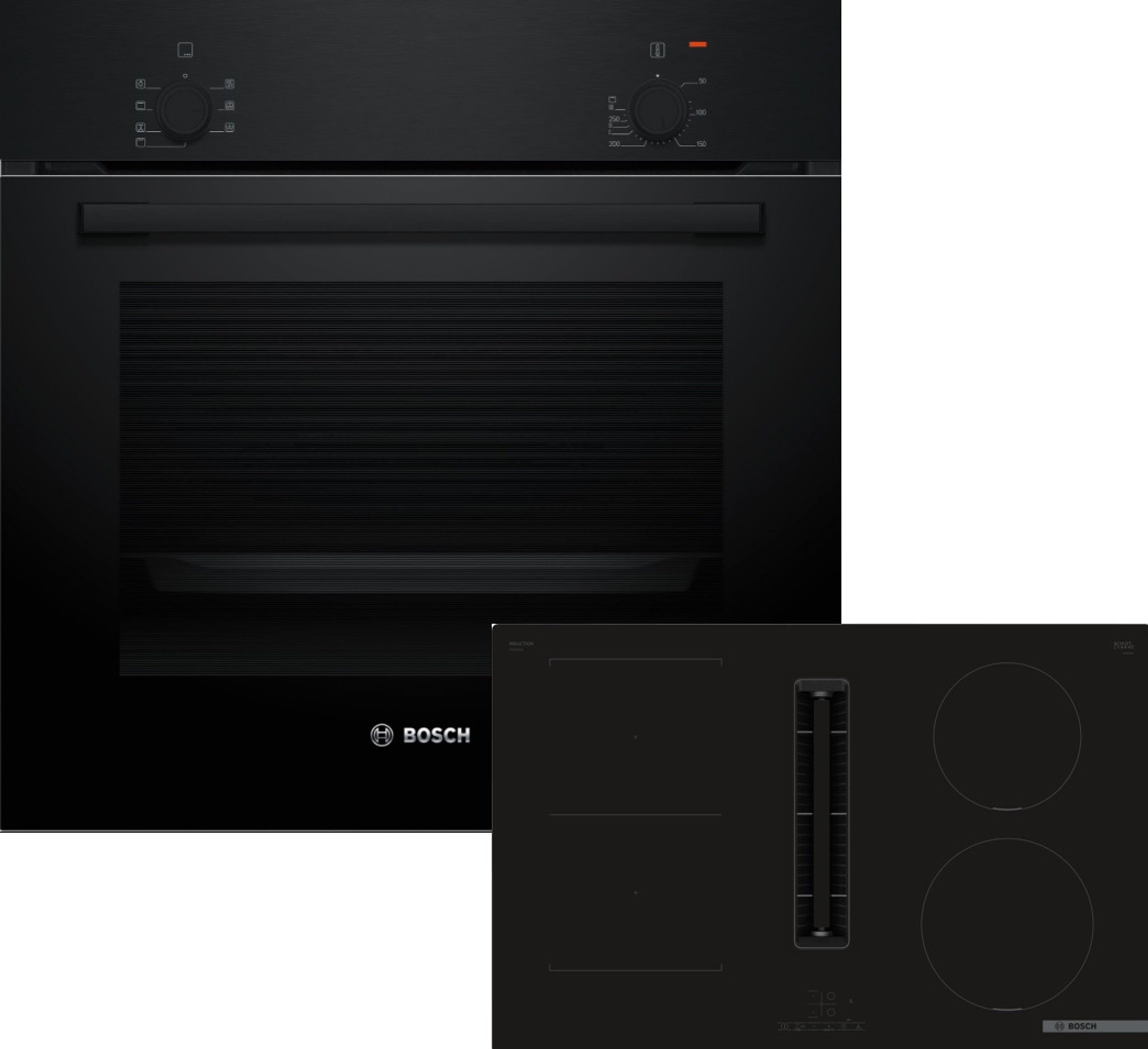 BOSCH Backofen-Set 2 HBF010BA1, mit nachrüstbar, 3D-Heißluft, Halogen-Innenbeleuchtung