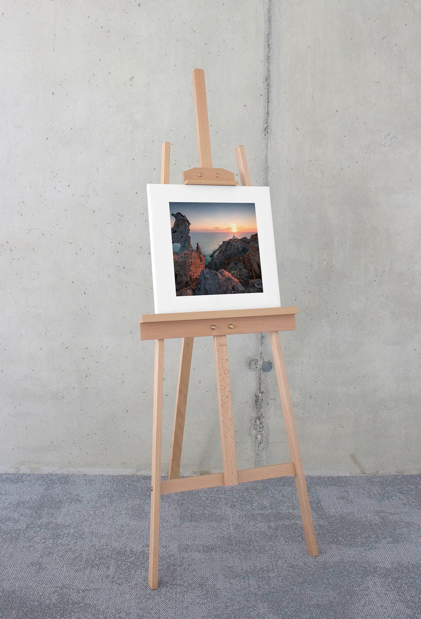 Komar Leinwandbild Northern Light - Größe 40 x 30 cm, Baum, Berge, Blumen, Blätter, Foto, Jahreszeiten, Landschaft, Meer, Natur, Palmen, Strand (Packung, 1 St), Keilrahmenbild mi Echtholzrahmen
