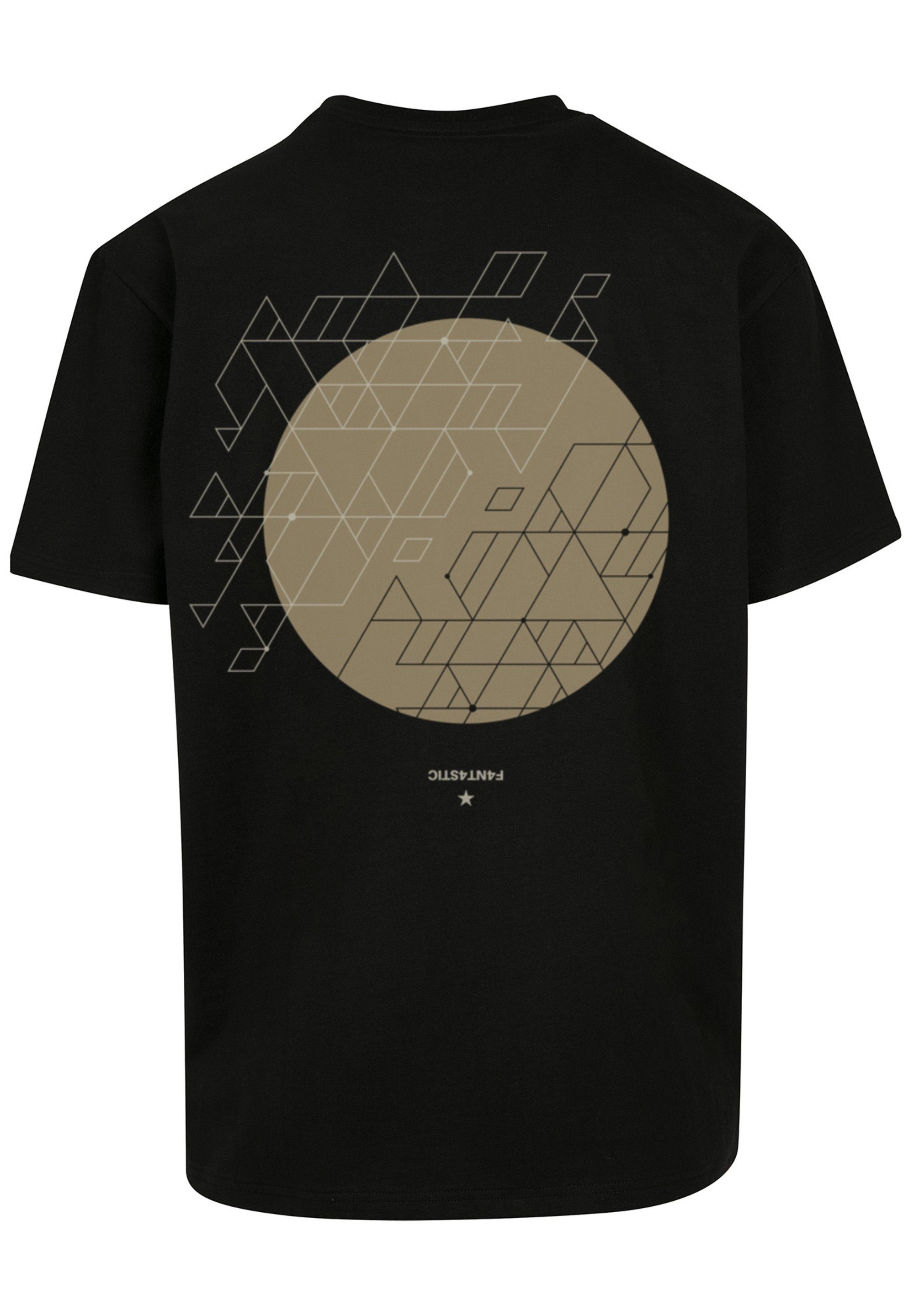 Print T-Shirt schwarz Geometric F4NT4STIC Grau