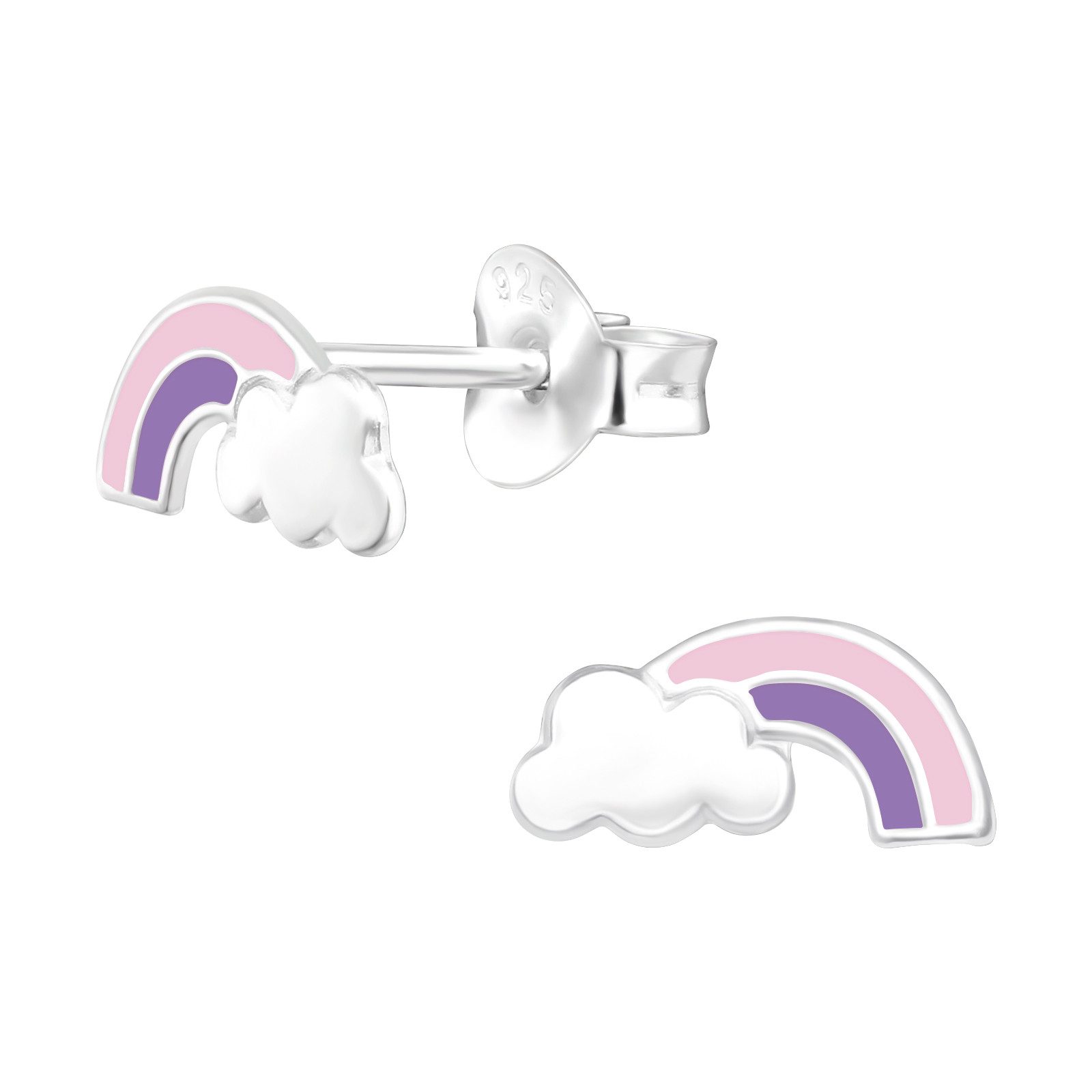 Ohrring-Set Regenbogen Kinder Ohrringe 925 Silber Ohrstecker