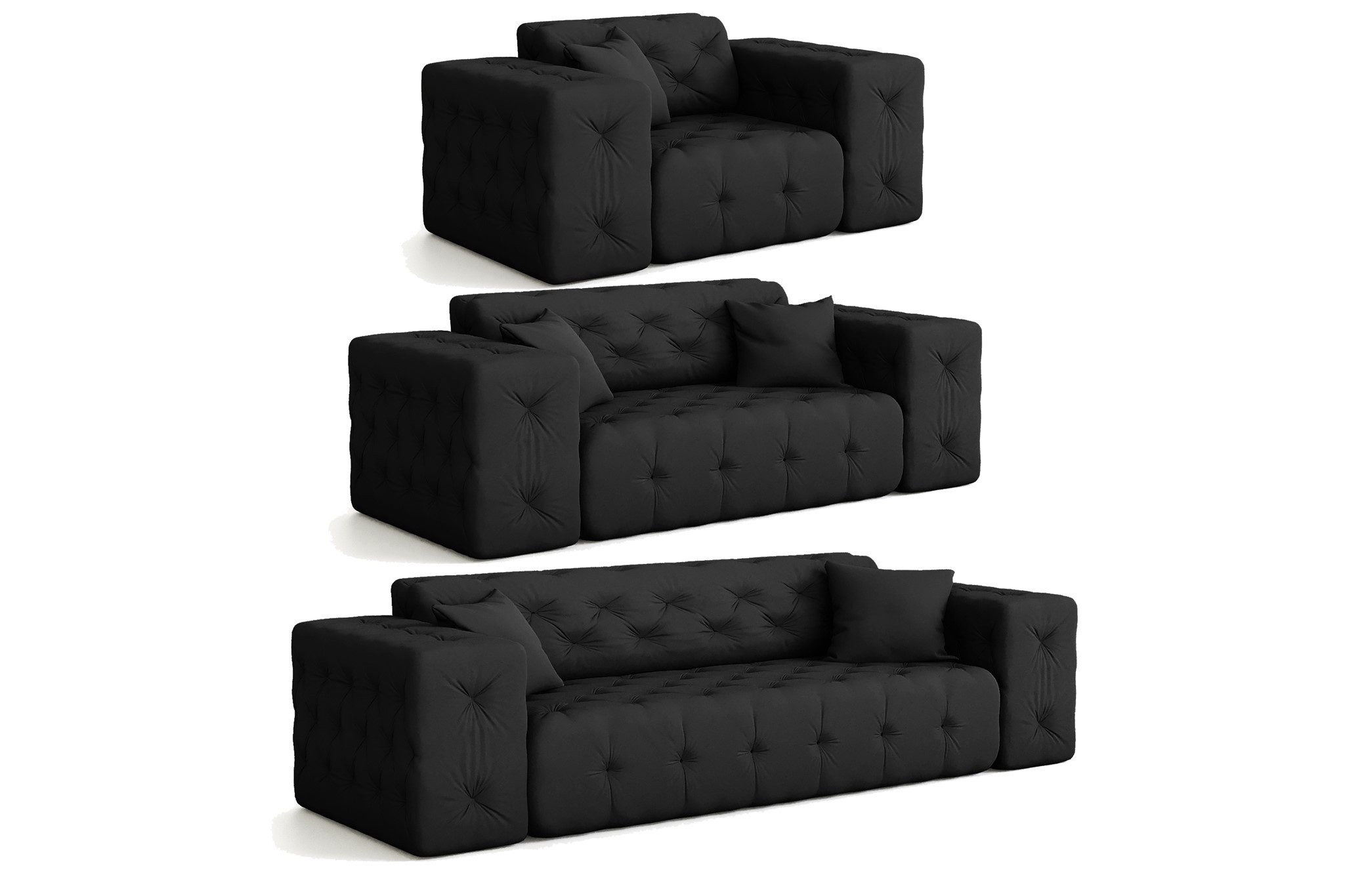Fun Möbel Polstergarnitur Sofaset Designersofa CHANTAL günstig online kaufen