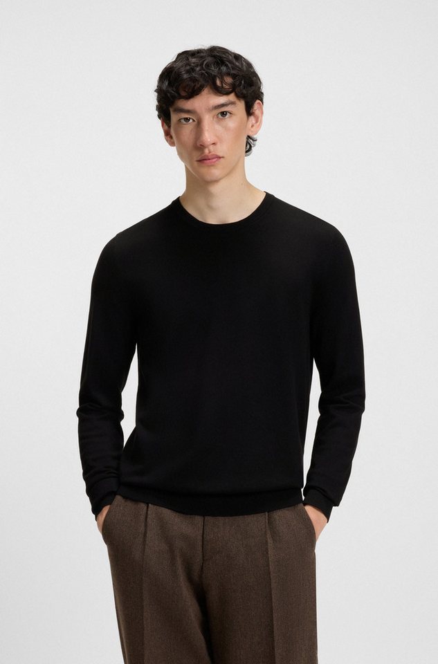 HUGO Strickpullover San Cody Rundhalsausschnitt, Viskosemix, Regular Fit