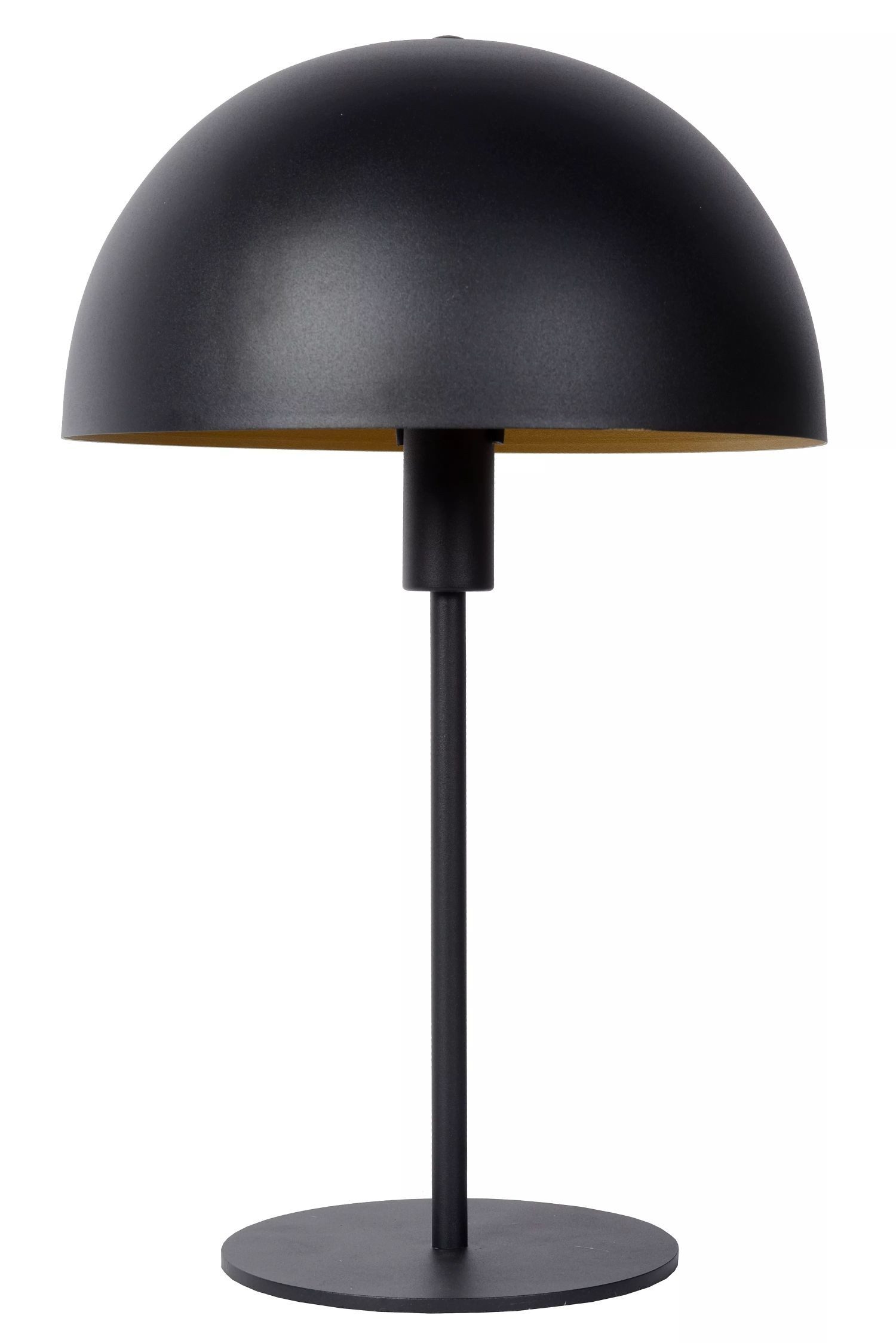 Licht-Erlebnisse Nachttischlampe PAZIL, ohne Leuchtmittel, Metall E14 D: 25 cm rund 40 cm hoch Schwarz Industrial Tischlampe