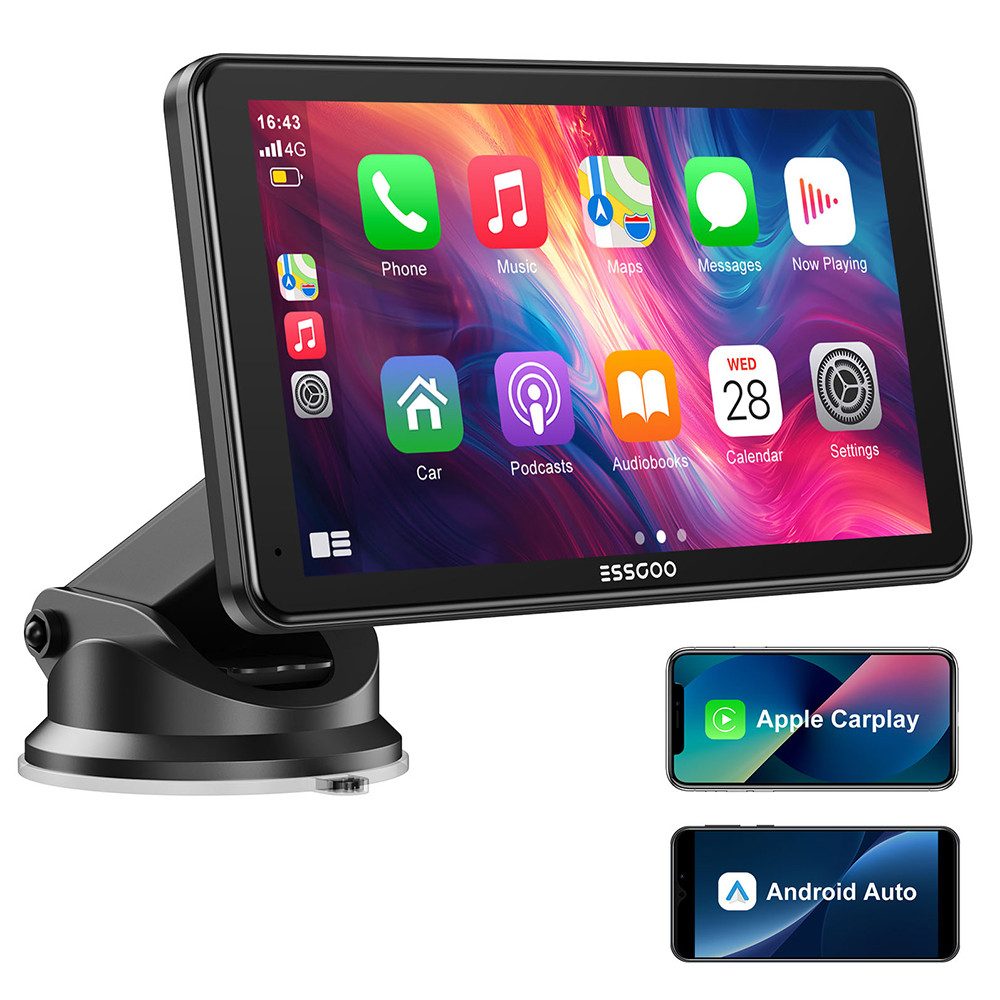 7 Zoll Tragbarer Touchscreen Wireless CarPlay Autoradio Android Auto Autoradio