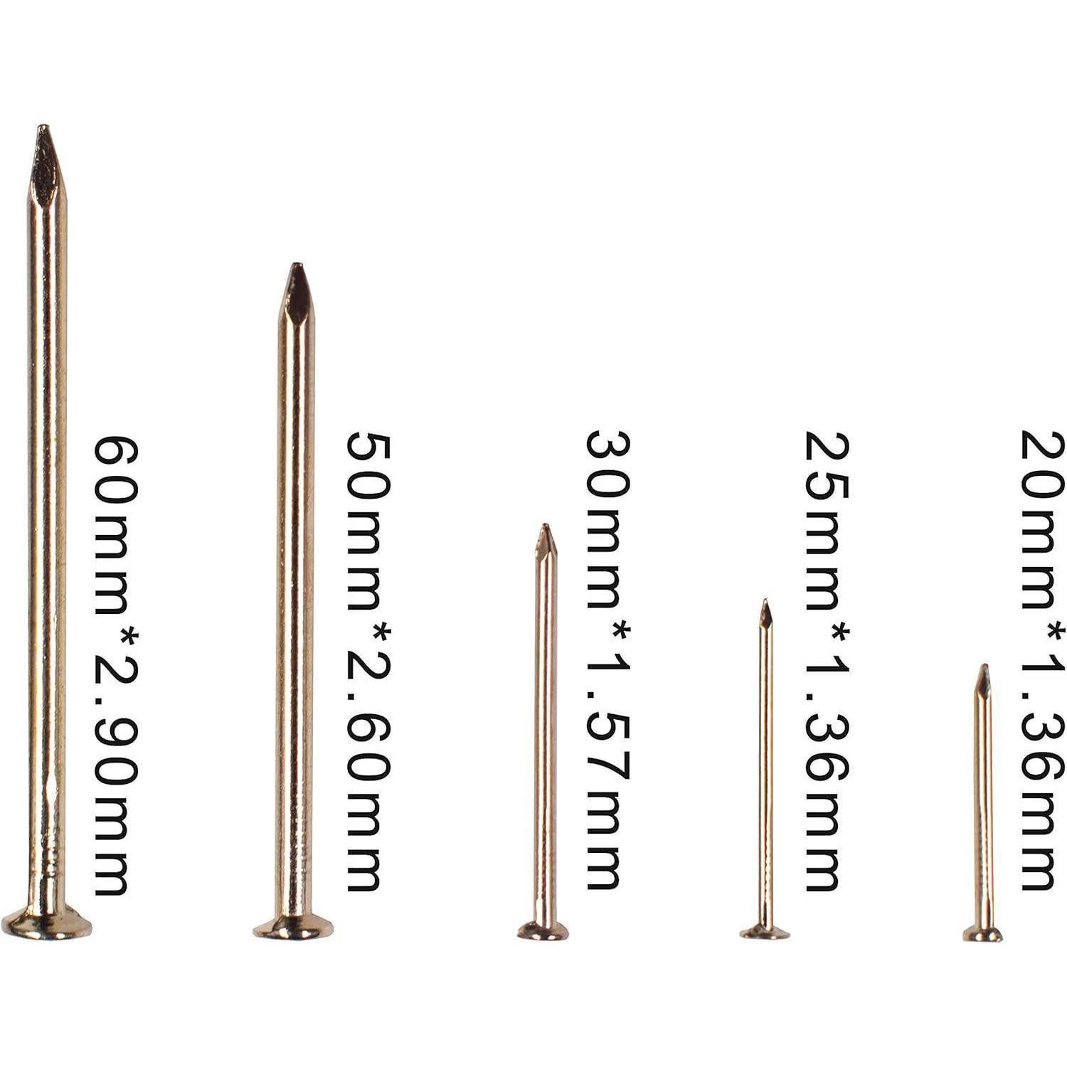 LuxusKollektion Nagel Nägel Sortiment Set 300tlg Messing Optik