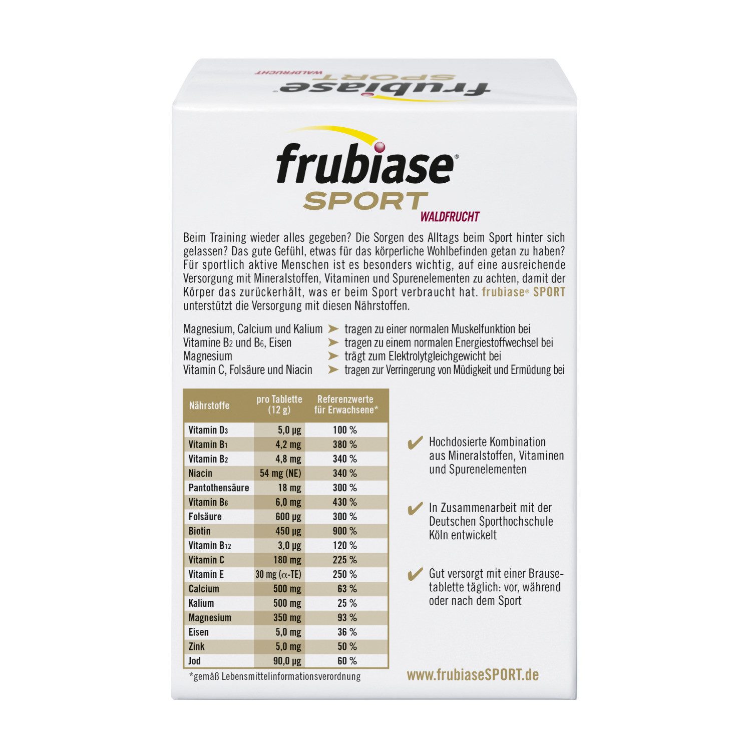 frubiase® SPORT SPORT Waldfrucht Brausetabletten Brausetablette, 240.0 g