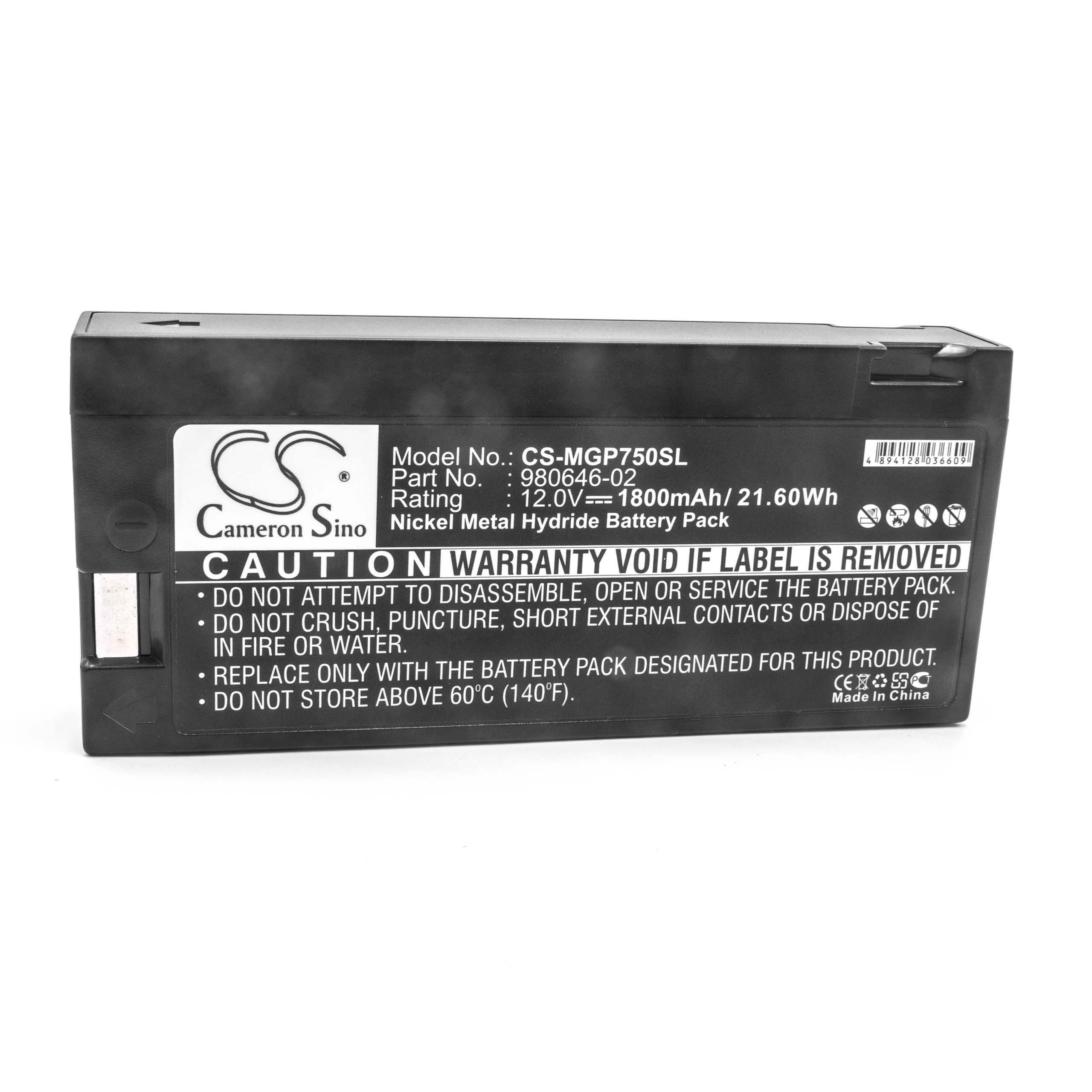 vhbw Ersatz für Magellan 980646-02 für Akku NiMH 1800 mAh (12 V)