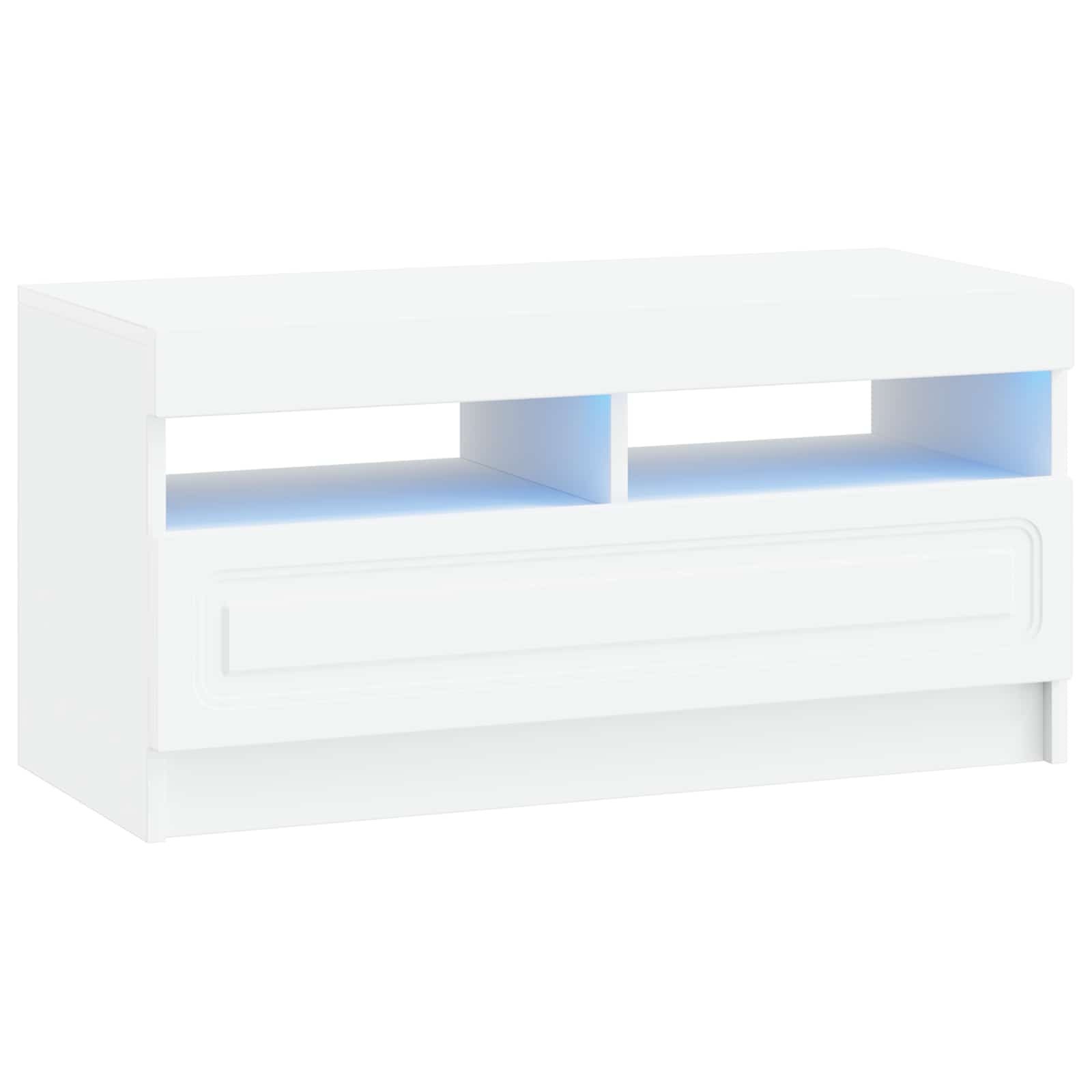 vidaXL TV-Schrank LED-TV-Schrank Weiß Holzwerkstoff