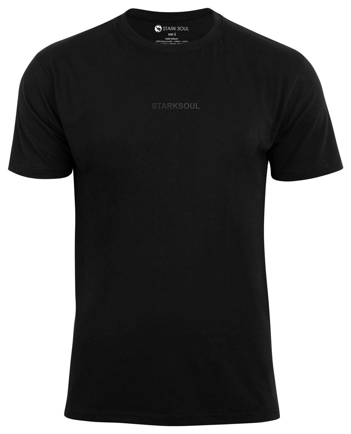 Stark Soul® T-Shirt T-Shirt Embossed - Baumwolle, Kurzarm