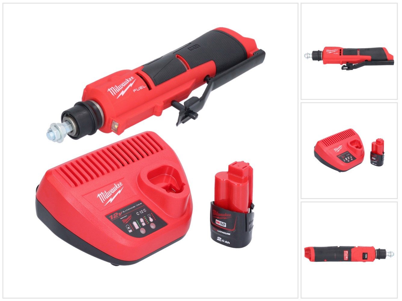Milwaukee Rundschleifer Milwaukee M12 FTB-201 Akku Reifenaufrauer 12 V 7/16" Hex Brushless + 1