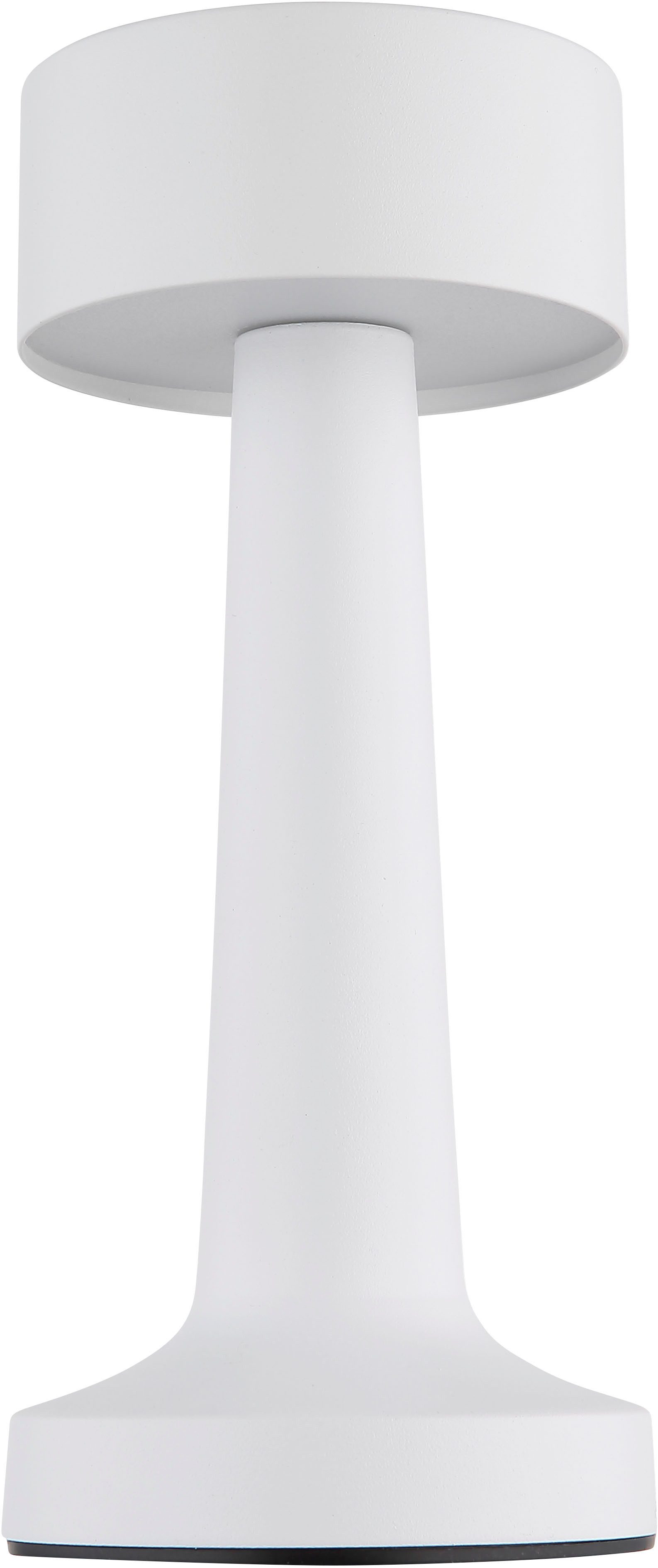 GLOBO LIGHTING LED Tischleuchte ANGELIKA - Akkutischleuchte, Dimmfunktion, mehrere Helligkeitsstufen, LED fest integriert, warmweiß - kaltweiß, Design Tischleuchte, Akku, modern, Akkulampe, CCT