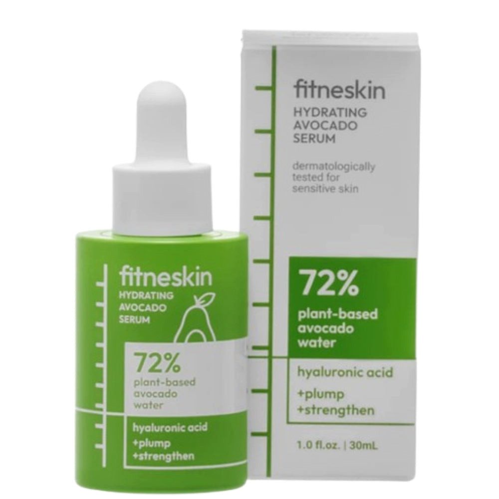 FITNESKIN Gesichtsserum FITNESKIN, Hydrating Avocado Serum - 30 ml, 72 % Avocado-Wasser, für sensible Haut dermatologisch getestet
