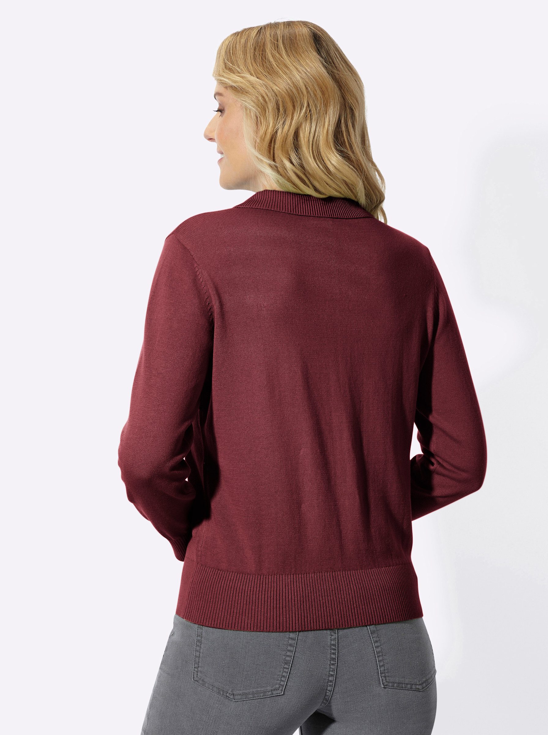 Sieh an! Strickpullover Polopullover Langarm Jersey