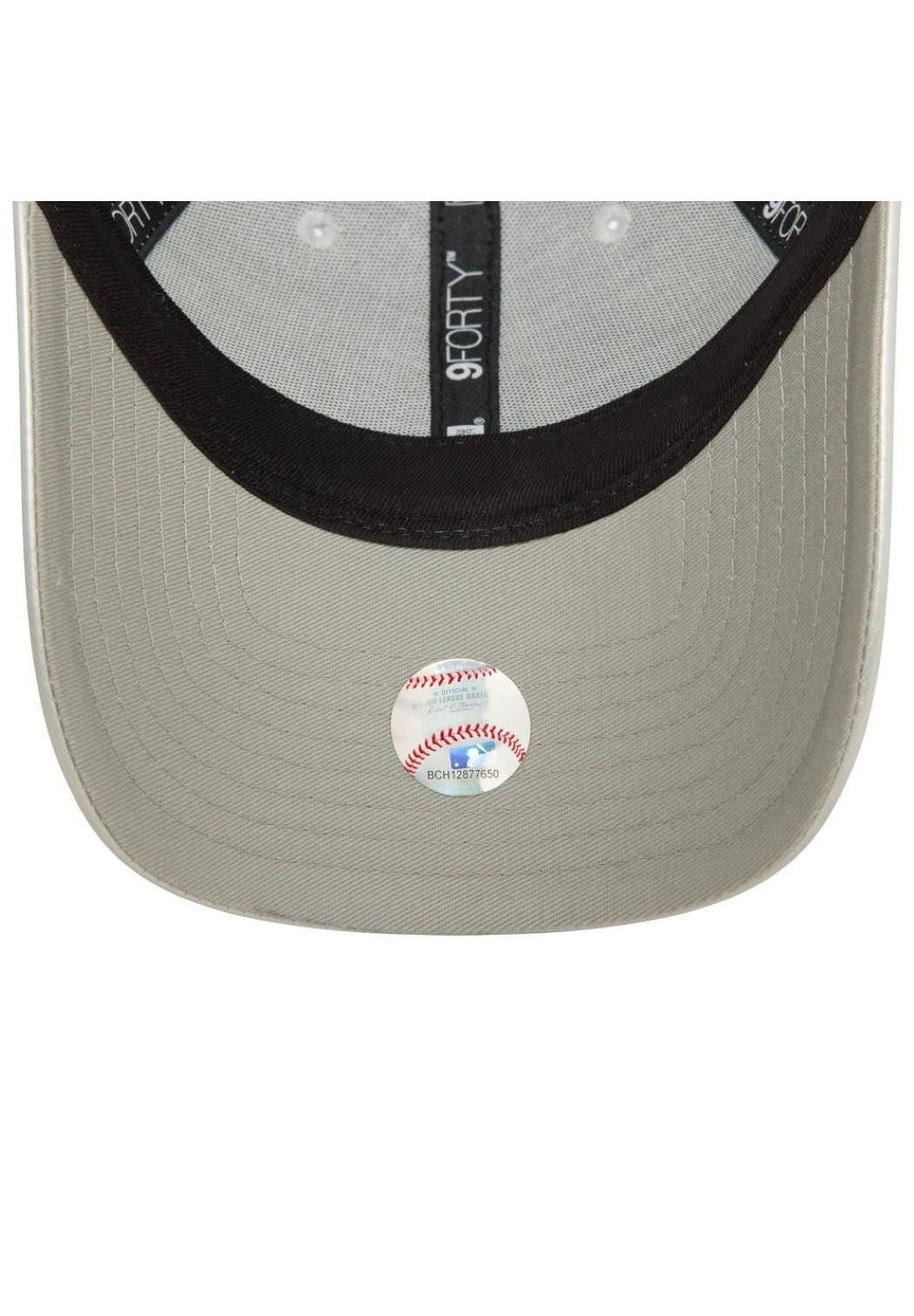 New Era Baseball Cap New York Yankees MLB Womens Midi PU Silber 9Forty Verstellbare Damen C (1-St)
