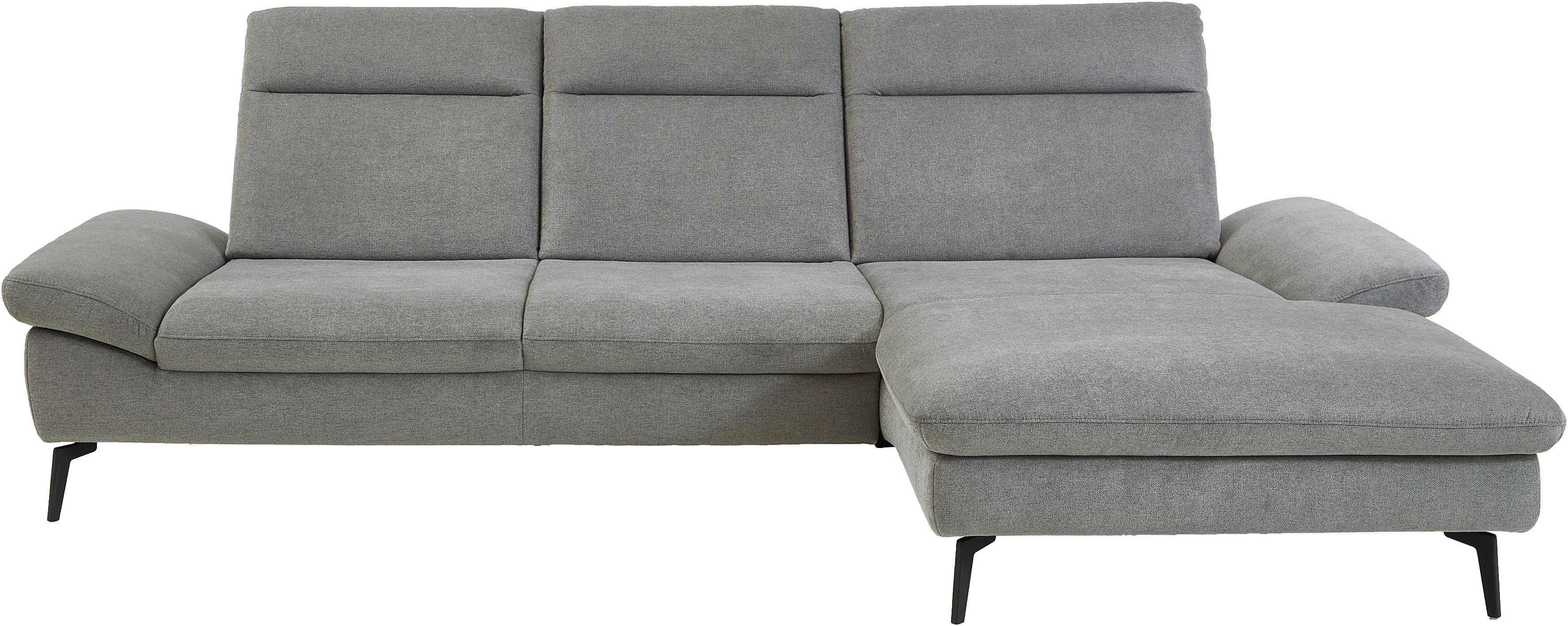 HUKLA Ecksofa HU-HP22156 L-Form, inkl. Kopfpolsterverstellung, optional mit Sitztiefenverstellung