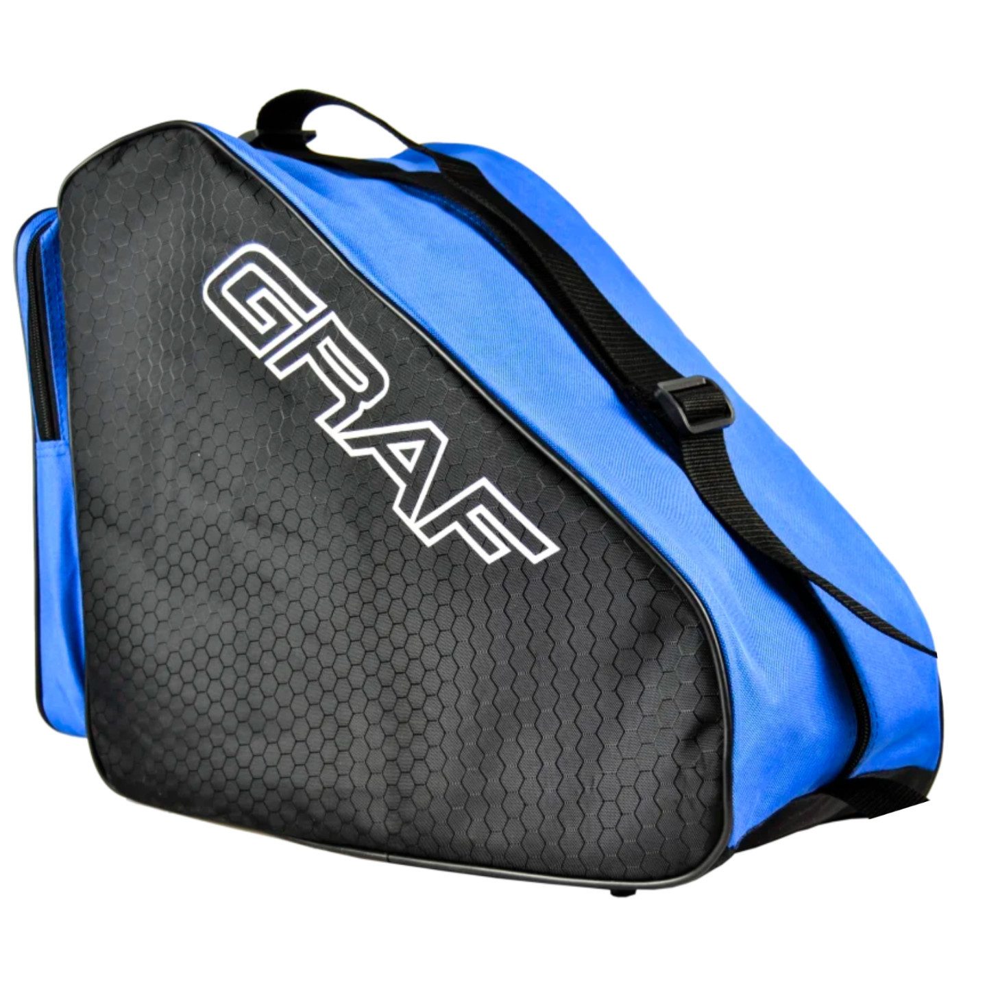 Graf Schlittschuhe Graf Schlittschuhtasche Blau für Eishockey und Kunstlauf, Verstärkte Bodenplatte, Außentasche mit Reißverschluss, faltbar