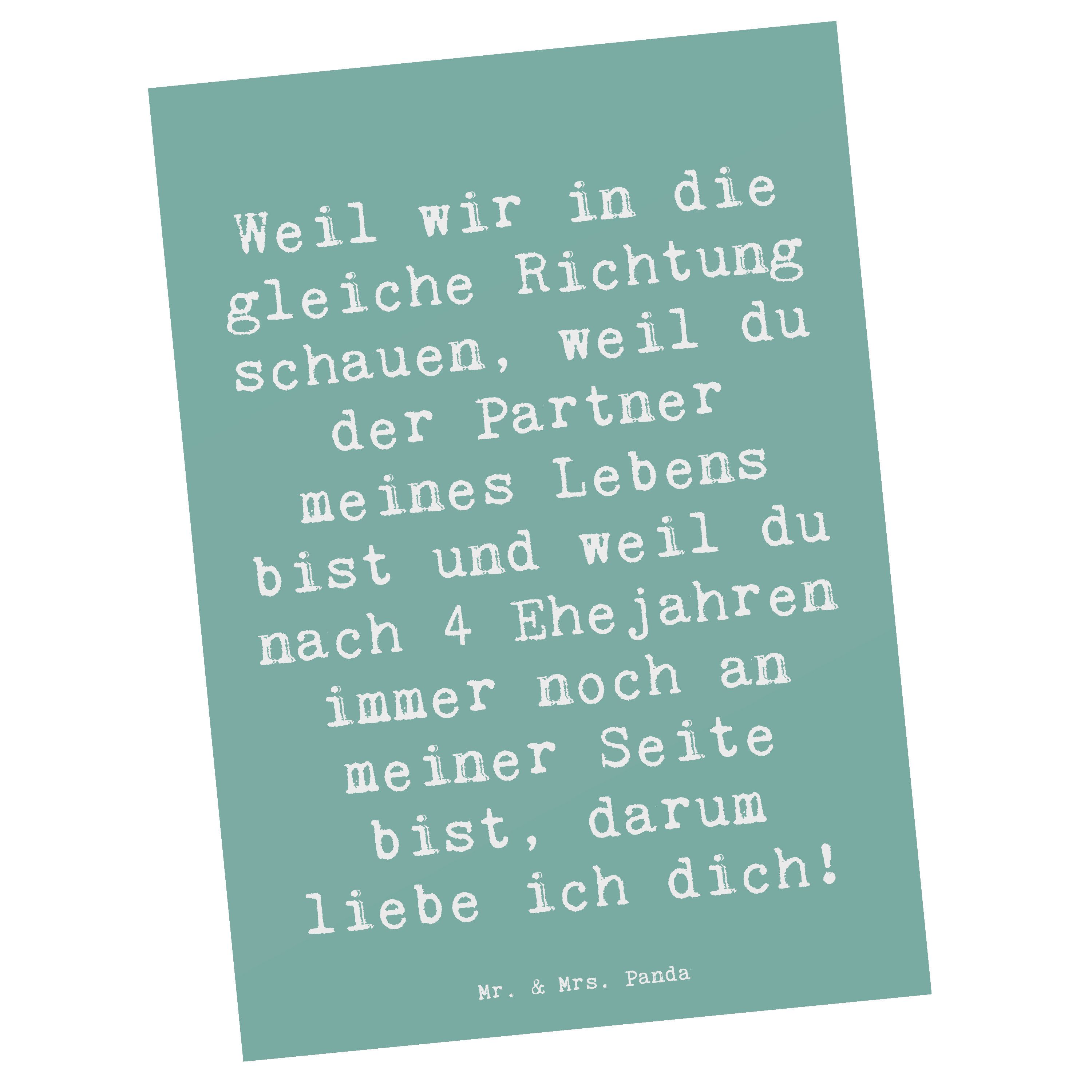 Postkarte 4. Hochzeitstag Seidenhochzeit - Meeresbrise - Geschenk, Ehe, Hochtze