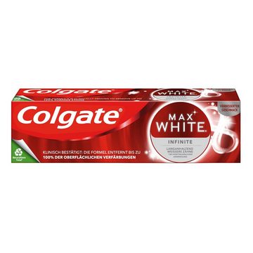 Colgate Zahnpasta Max White Infinite Zahnreinigungscreme 75ml für weissere Zähne, (6-St)