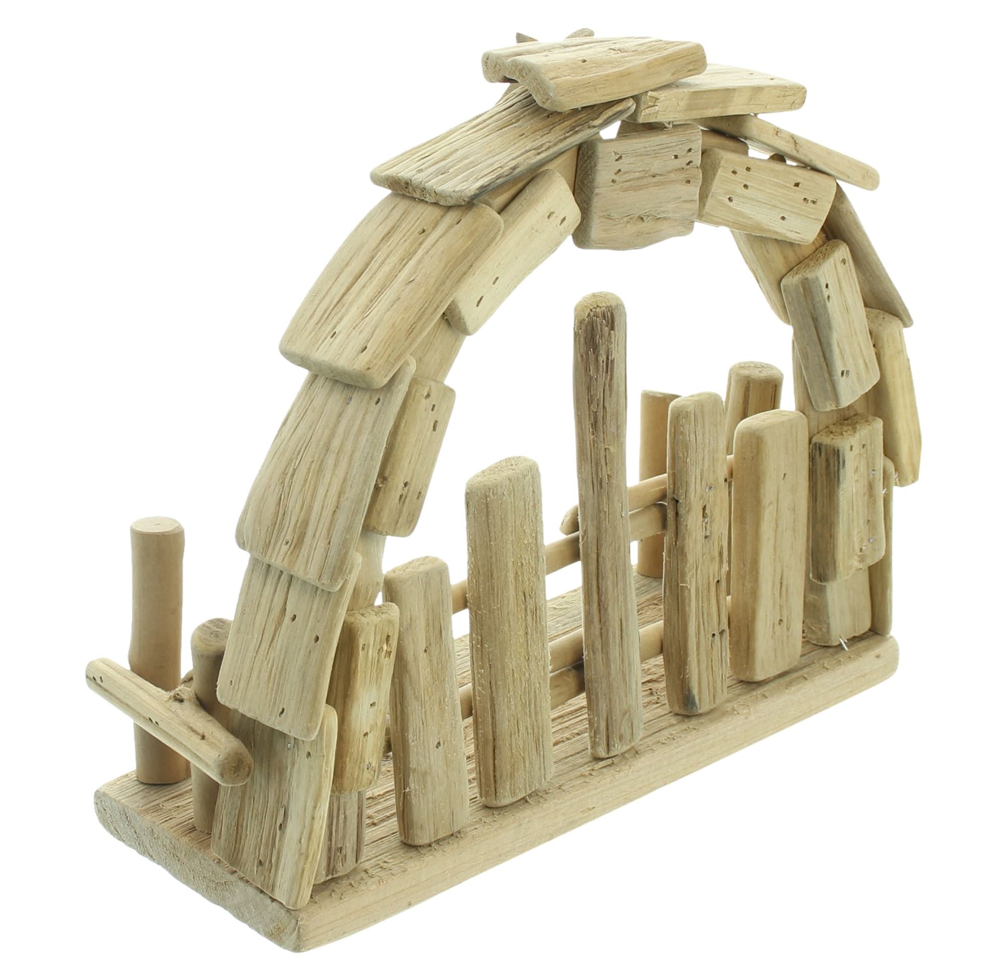 Dekoleidenschaft Krippe "Natur" Weihnachtskrippe aus Treibholz, Holzkrippe, Weihnachtsdeko, Krippenspiel, Holz Krippe Weihnachten