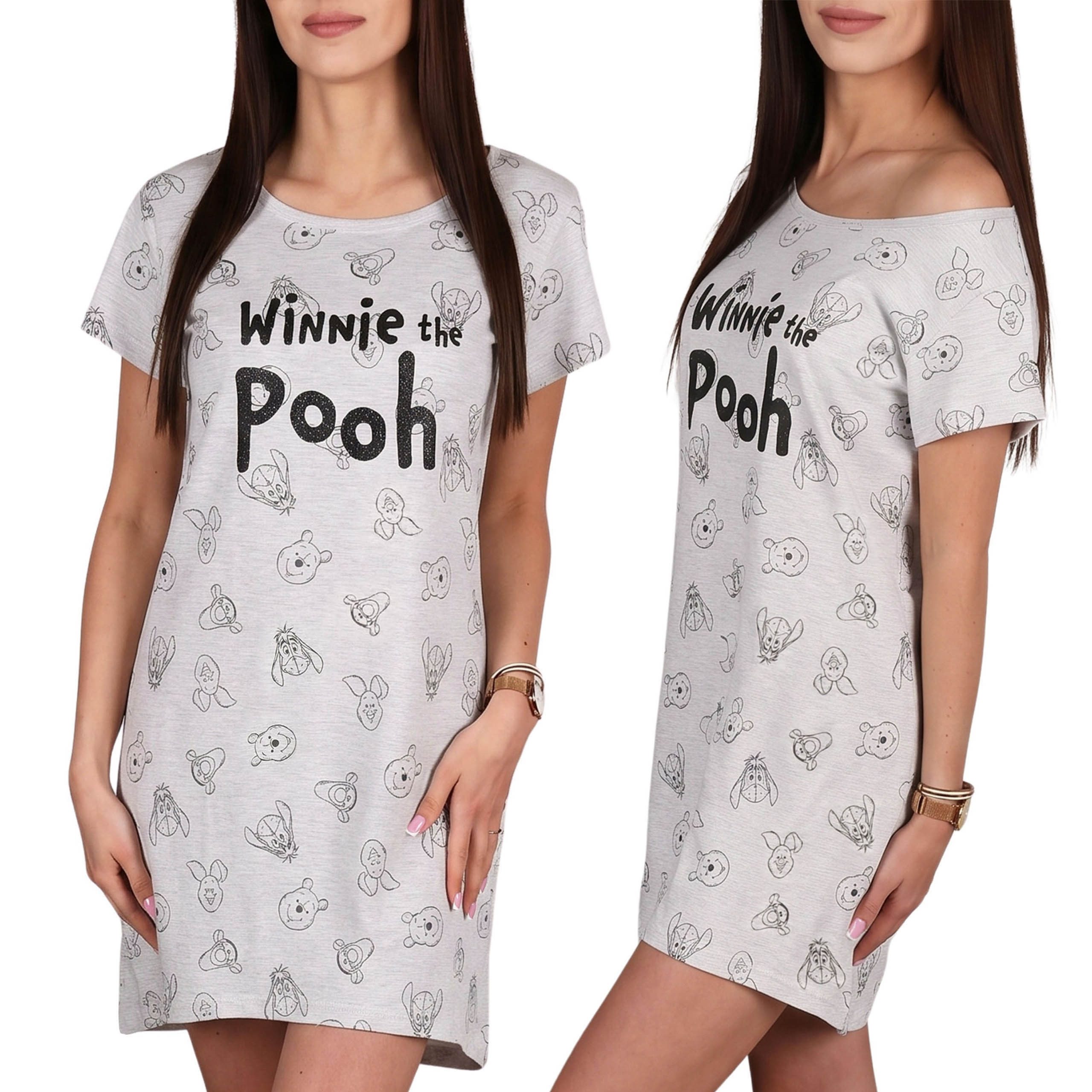 Sarcia.eu Nachthemd DISNEY Winnie Puuh Damen Nachthemd BAUMWOLL-Schlafshirt FÜR DEN SOMMER