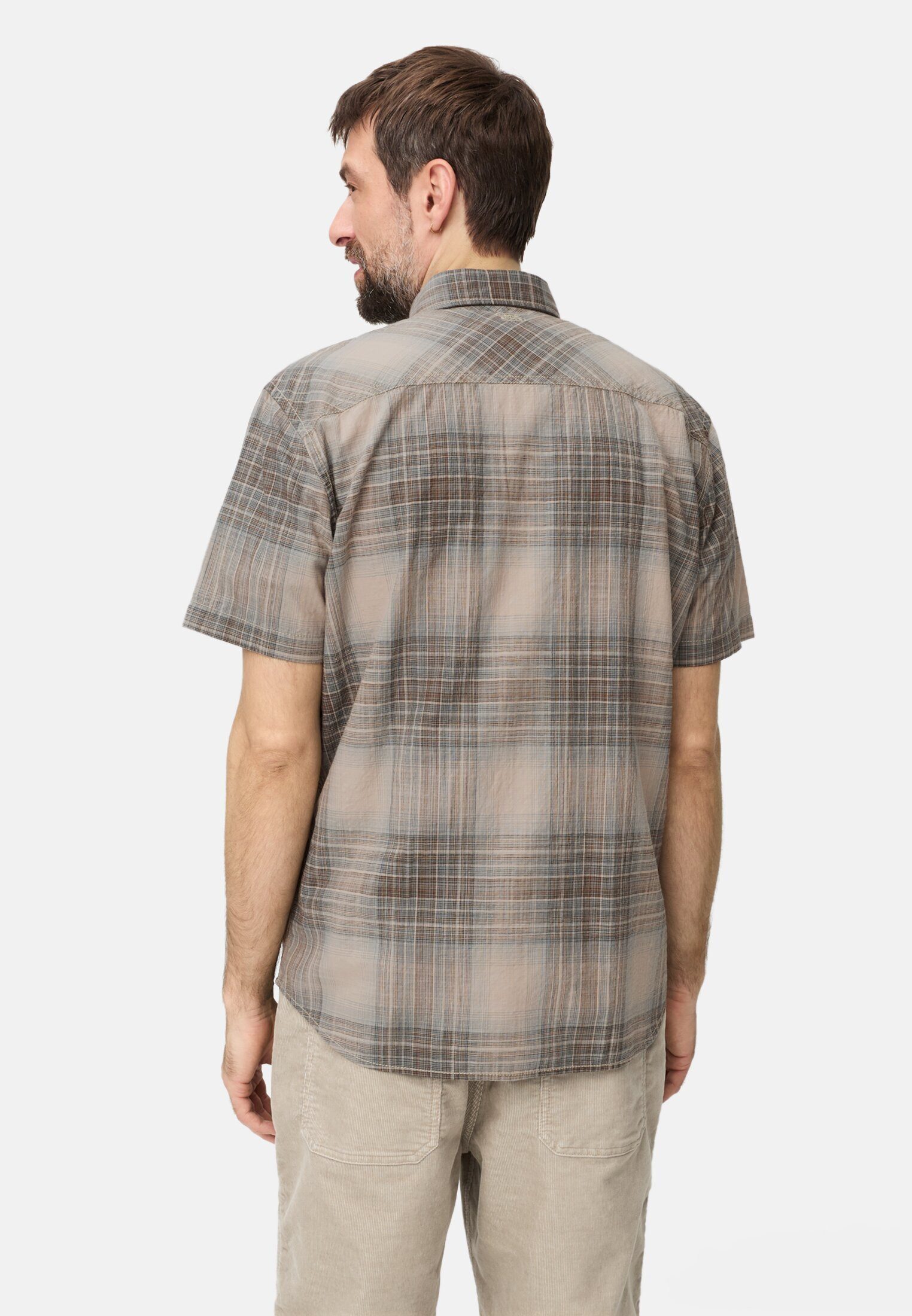 camel active Kurzarmhemd mit Brusttaschen Kurzarm Button-Down