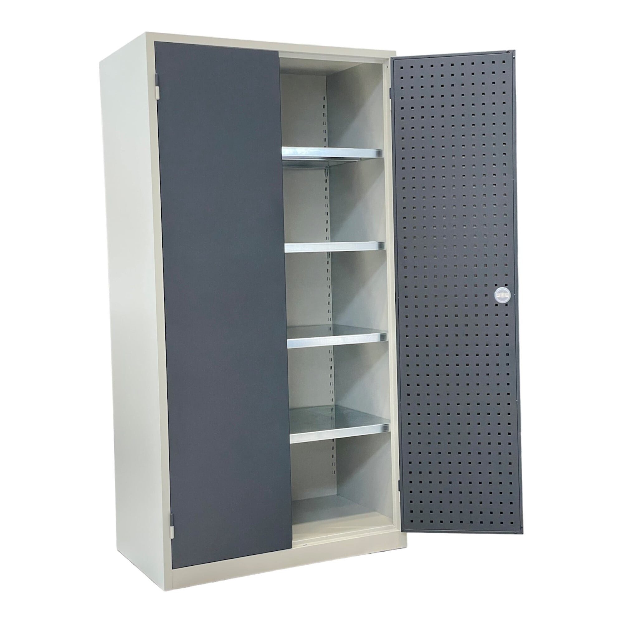 Stier Geräteschrank STIER Werkstattschrank 1940 x 1000 x 600 mm Hellgrau Anthrazitgrau