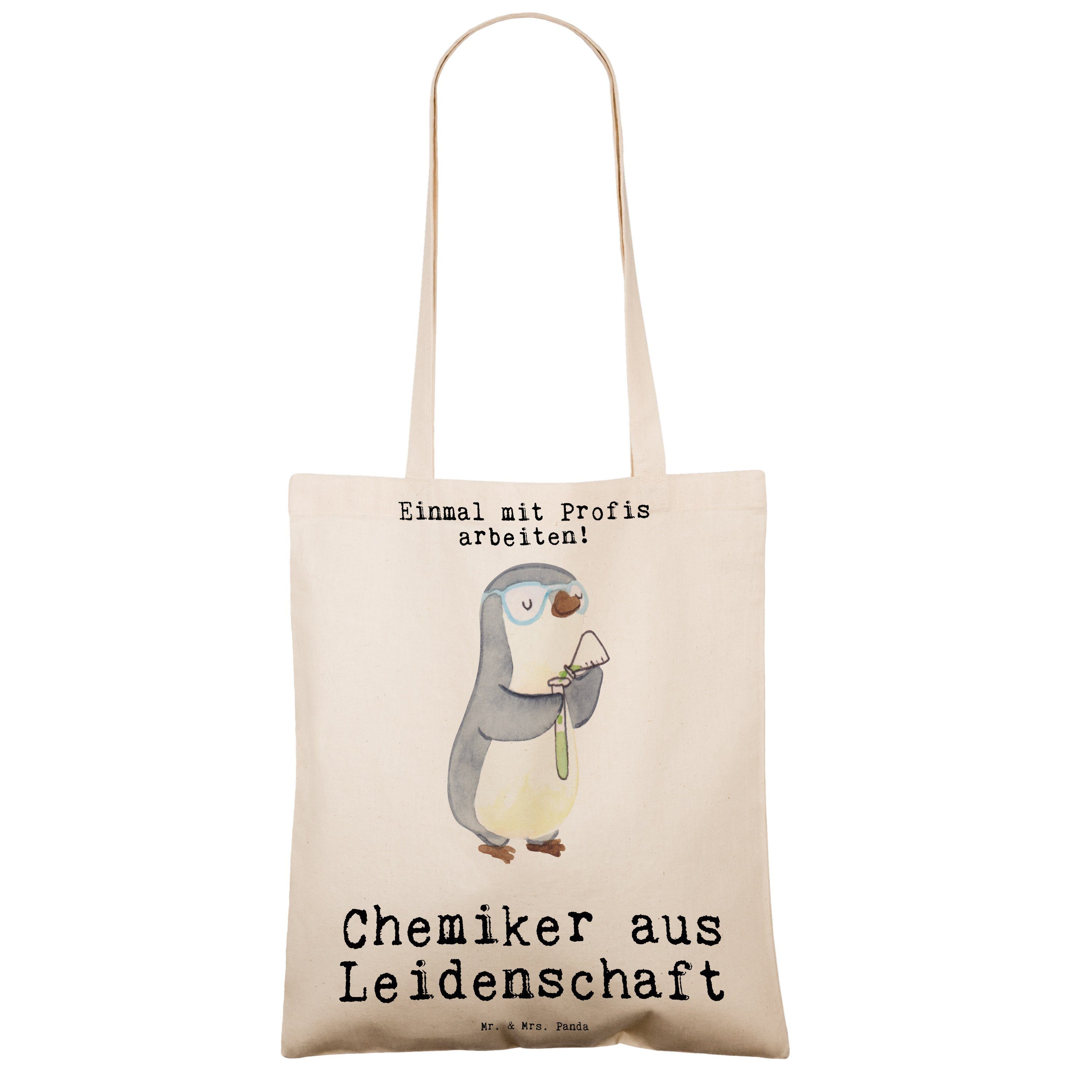 - aus - Mrs. Chemielaborant, Leidenschaft Transparent Panda B Mr. Tragetasche Geschenk, & (1-tlg) Chemiker