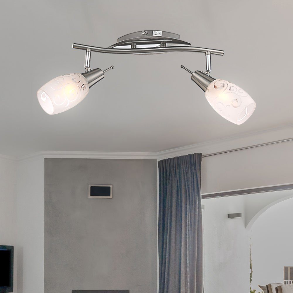 Glaslampe etc-shop Deckenleuchte, Deckenlampe LED Spotleuchte inklusive, Leuchtmittel Wohnzimmerlampe nicht
