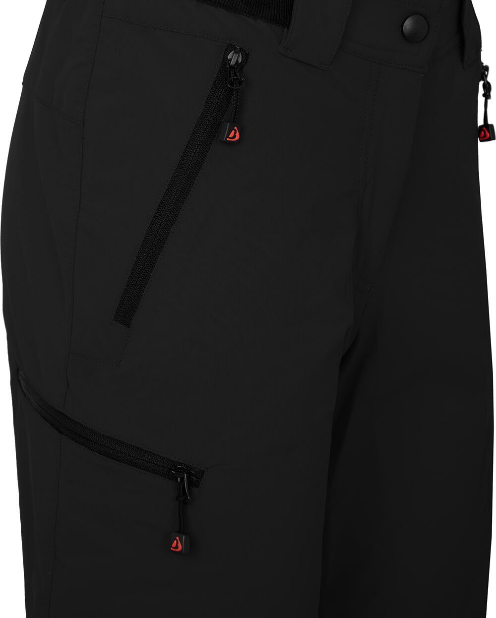 Bergson Outdoorhose VIDAA COMFORT Bermuda Damen Wandershorts, leicht, strapazierfähig, Normalgrößen, schwarz