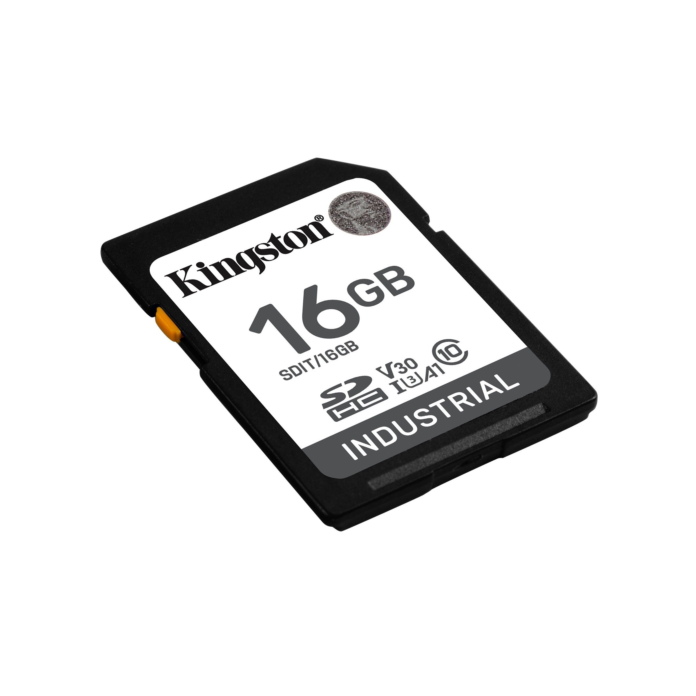 Kingston SDHC-Karte Industriespeicher Datenspeicher Speicherkarte (16 GB, Class 10, U3, V30, 100.0 MB/s Lesegeschwindigkeit, pSLC, -40 bis 85 °C, 100 MB/s lesen, UHS-I U3 V30 A1)