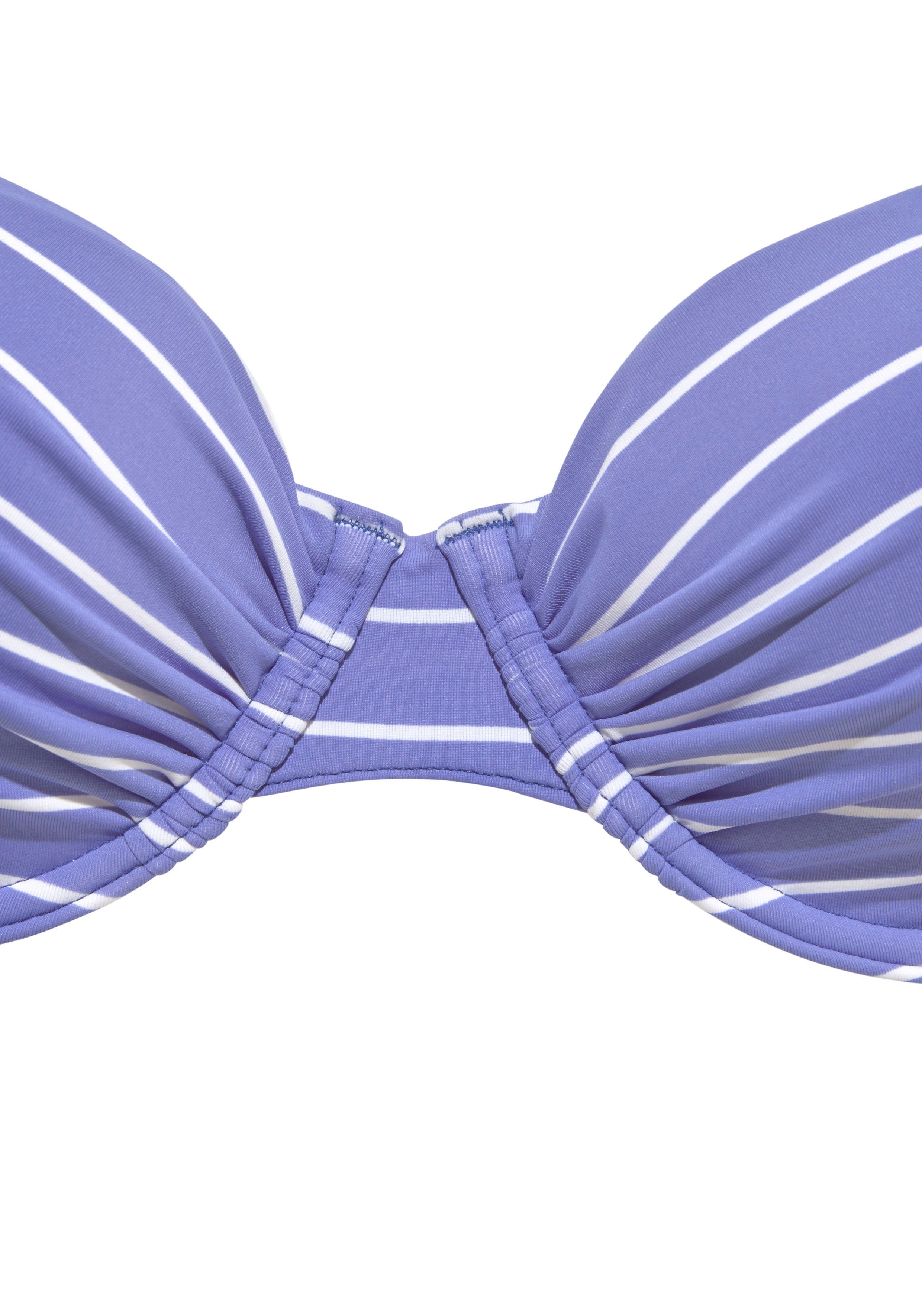Steifen-Design Bügel-Bikini blau-creme Vivance im