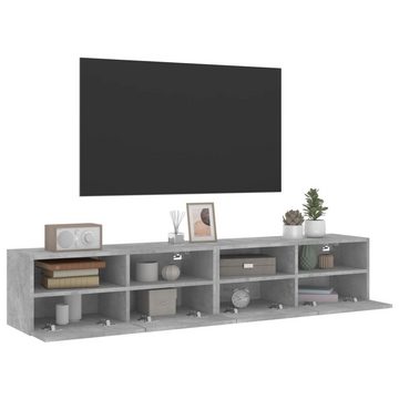 vidaXL TV-Schrank TV-Wandschränke 2 Stk Betongrau 80x30x30 cm Holzwerkstoff