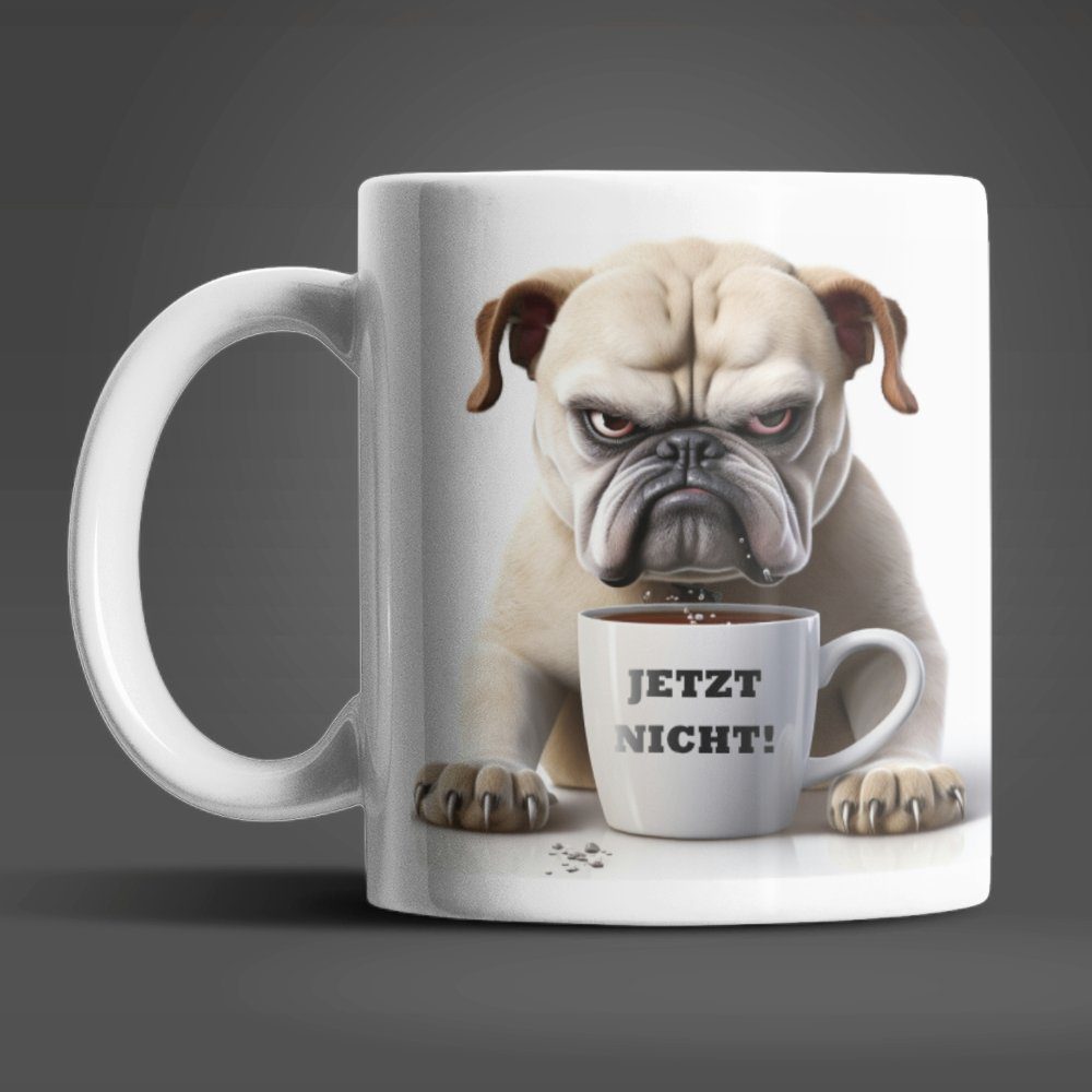 WS-Trend NICHT JETZT Geschenkidee Tasse Kaffeetasse Keramik, Teetasse, Hund 330 ml