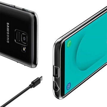 CoolGadget Handyhülle Transparent Ultra Slim Case für Samsung Galaxy J6 2018 5,6 Zoll, Silikon Hülle Dünne Schutzhülle für Samsung J6 Hülle