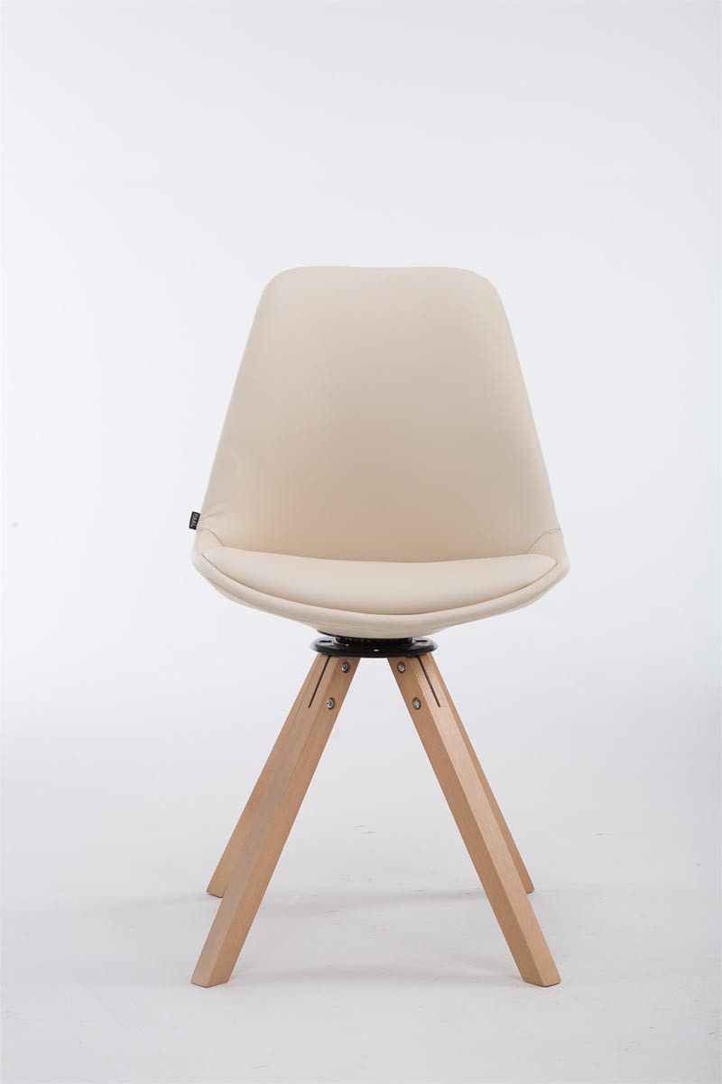 furnicato Besucherstuhl Calais 84x48x56 cm Creme (1 St)