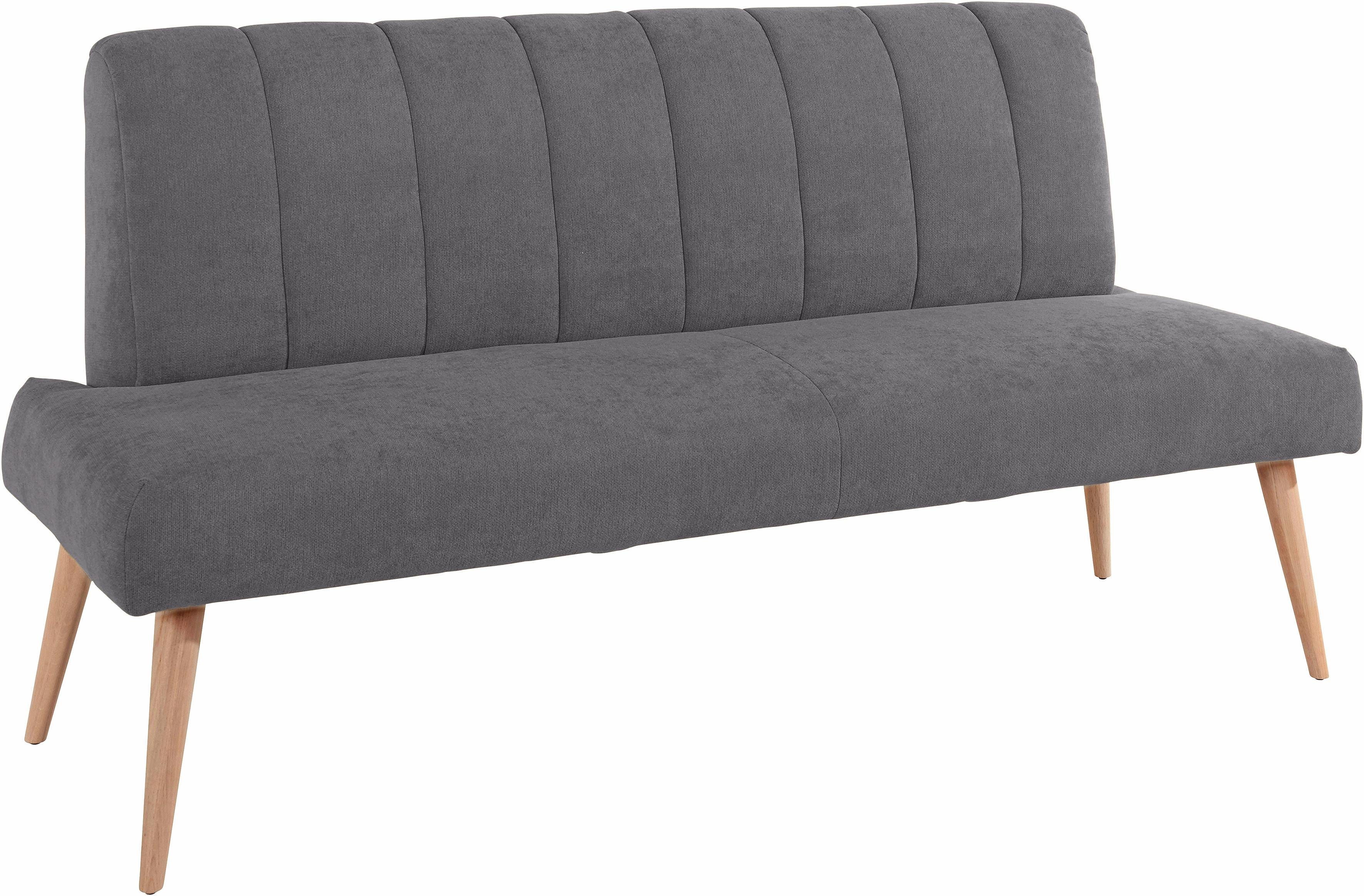 exxpo - sofa fashion Sitzbank Costa, moderne Rückensteppung, bequem und elegant, hoher Holzfuß, hochwertige Detailverarbeitung, Frei im Raum stellbar