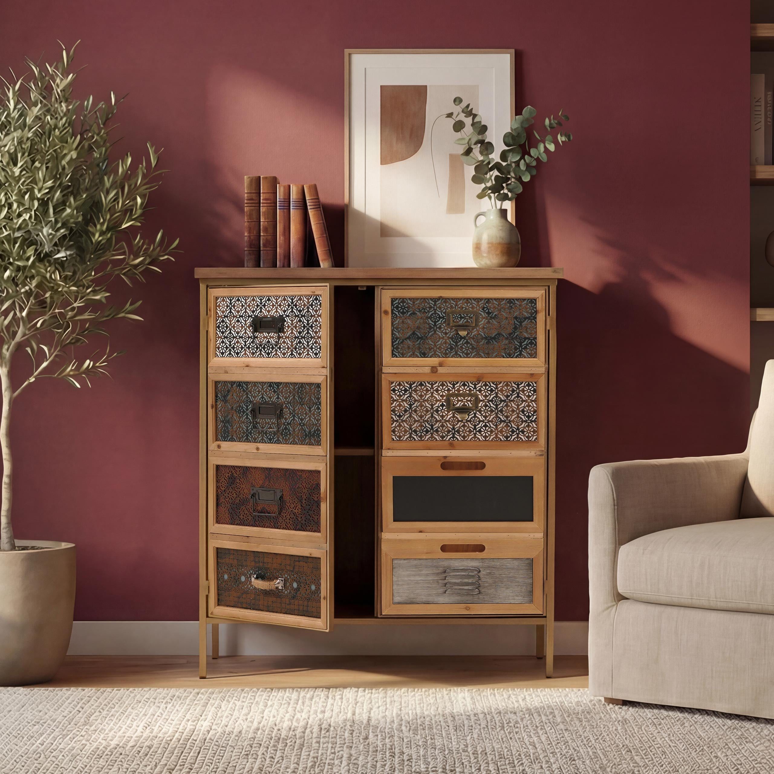 MCW Apothekerschrank MCW-O79-WB Stabiles Gestell aus Eisen