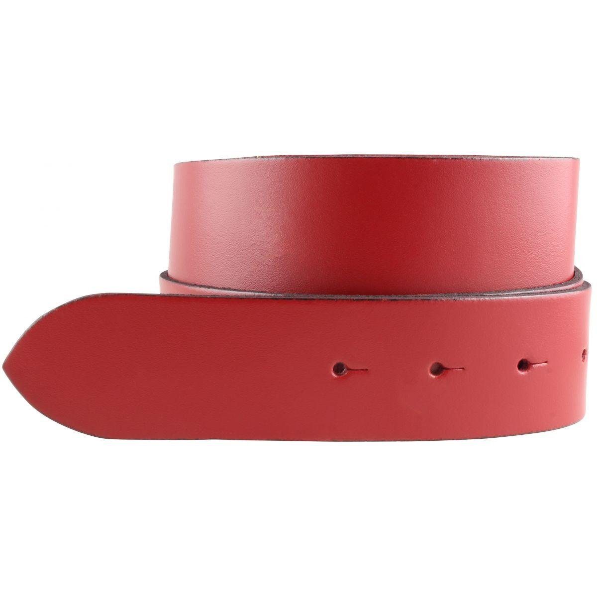 - 4 cm Wechselgürtel für Leder echtem BELTINGER Rot Ledergürtel Druckknopf-Gürtel aus 100% Damen