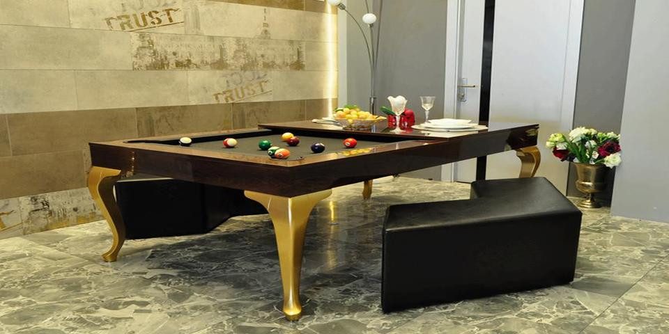 JVmoebel Billardtisch Esstisch mit Billardfunktion in elegantem Design, (1-tlg), Made in Europa