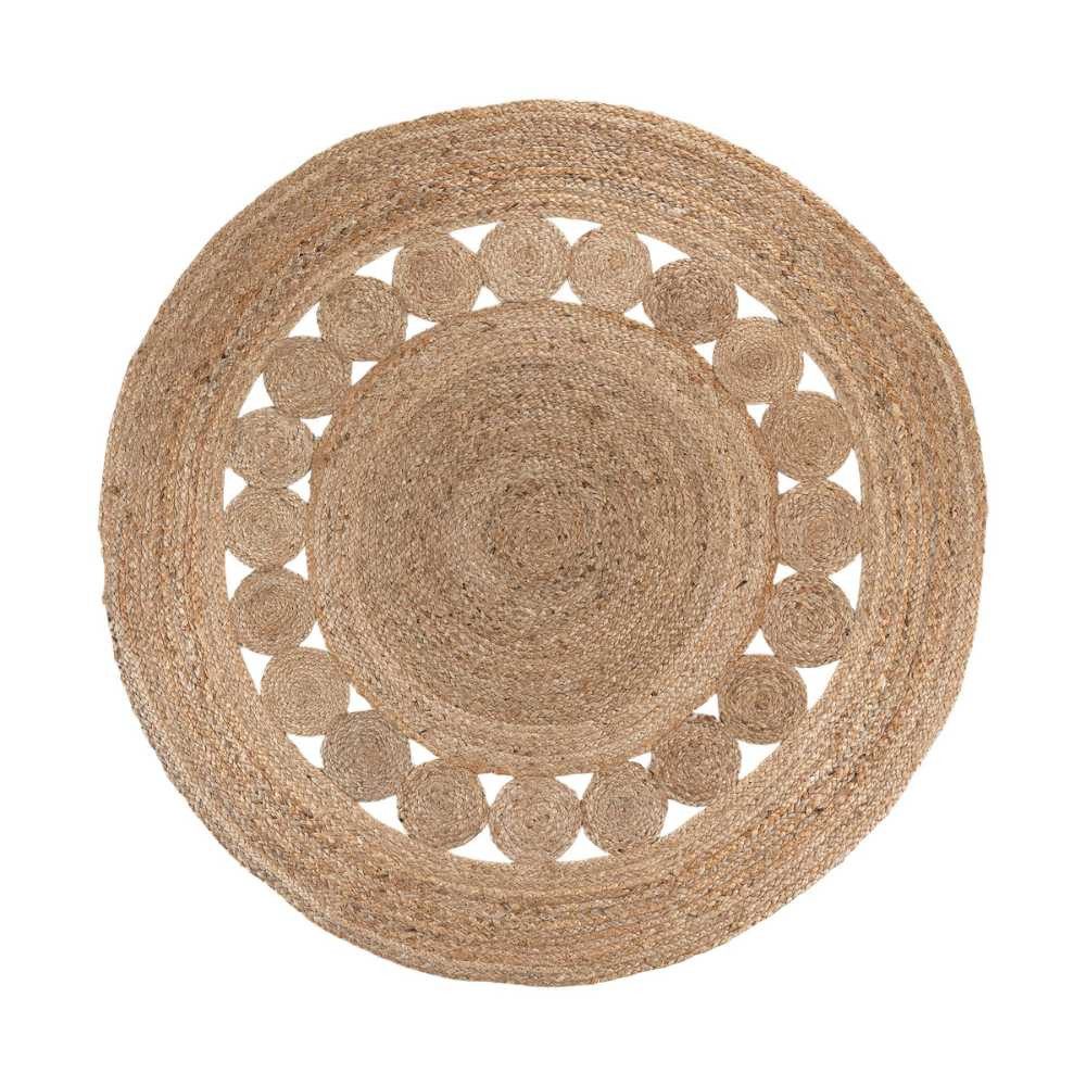 House Nordic Teppich House Nordic Teppich BOMBAY Jute Rund mit Muster 150 cm