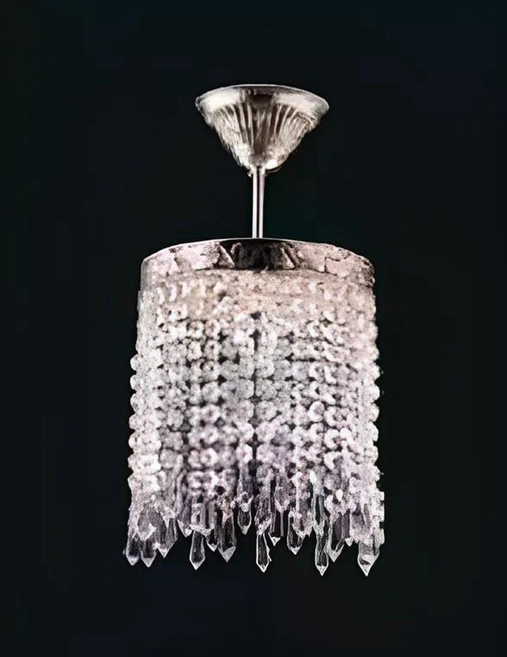 JVmoebel Kronleuchter Eleganter Deckenleuchter aus Kristall in Silber, Keine Funktionen, Leuchtmittel wechselbar, Made in Europa