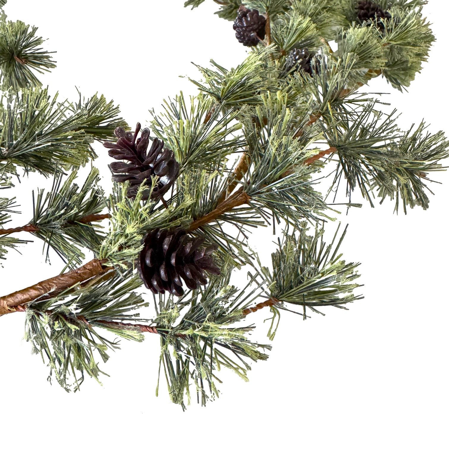 Online-Fuchs Girlanden - Tannenzweige mit LED-Lichterkette & Tannenzapfen - günstig online kaufen