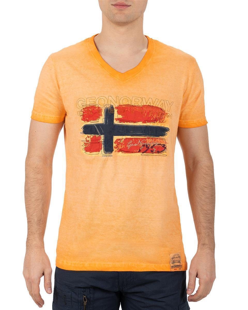 T-Shirt Herren Regular Fit Kurzarmshirt bajoasis