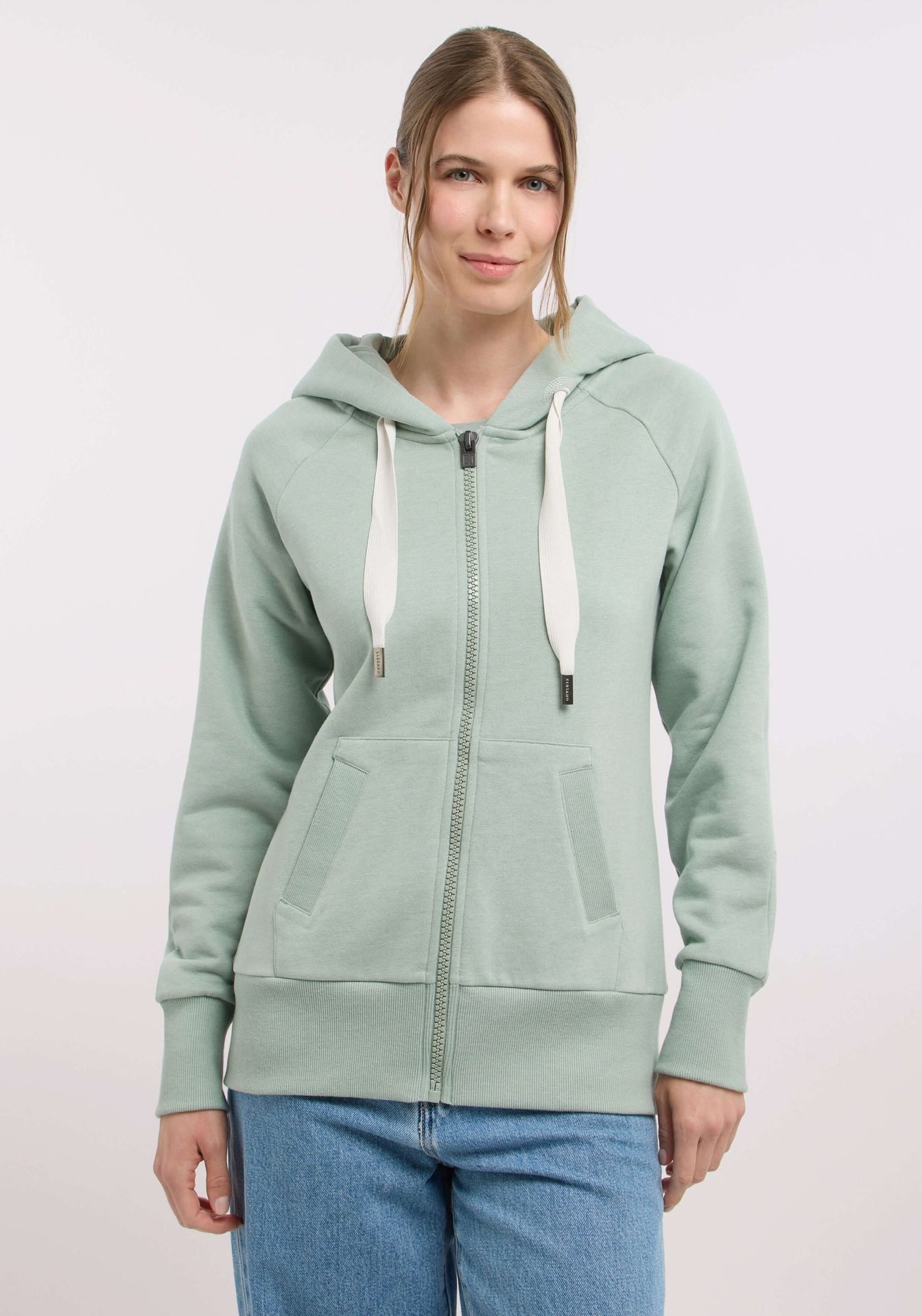 Elbsand Kapuzensweatjacke Kelina / Silt Green Melange