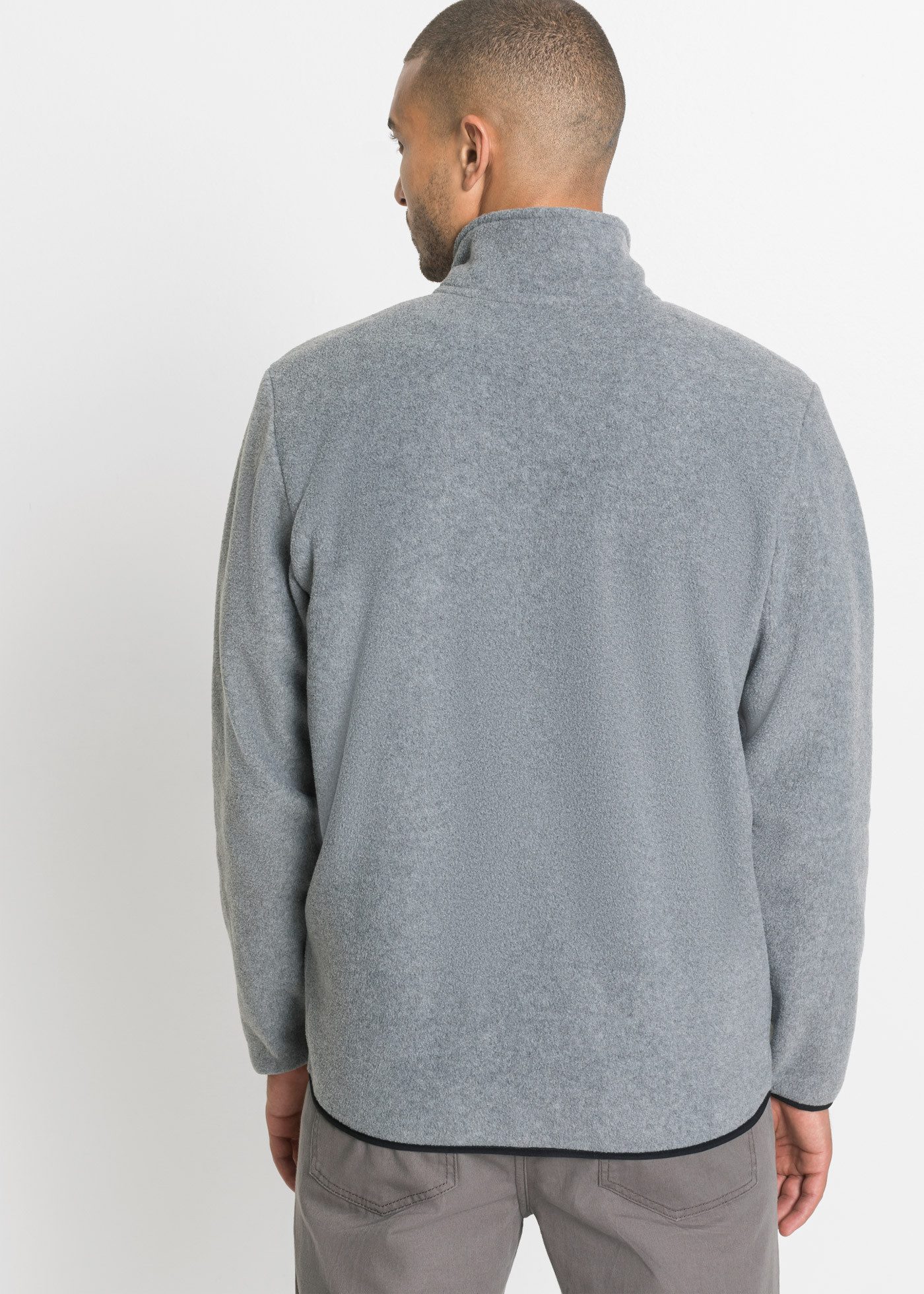 bonprix Fleecejacke (Packung, 2-St) unifarbenes Design mit farbigen Details, mit Eingriffstaschen