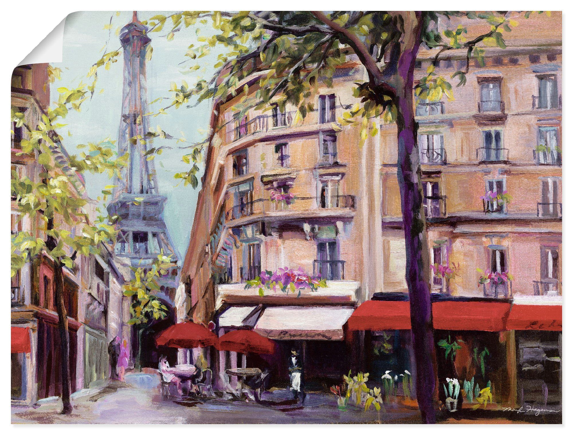 Größen Artland Wandaufkleber Frühling Frankreich Paris, als in Poster Leinwandbild, Wandbild in oder (1 versch. St),
