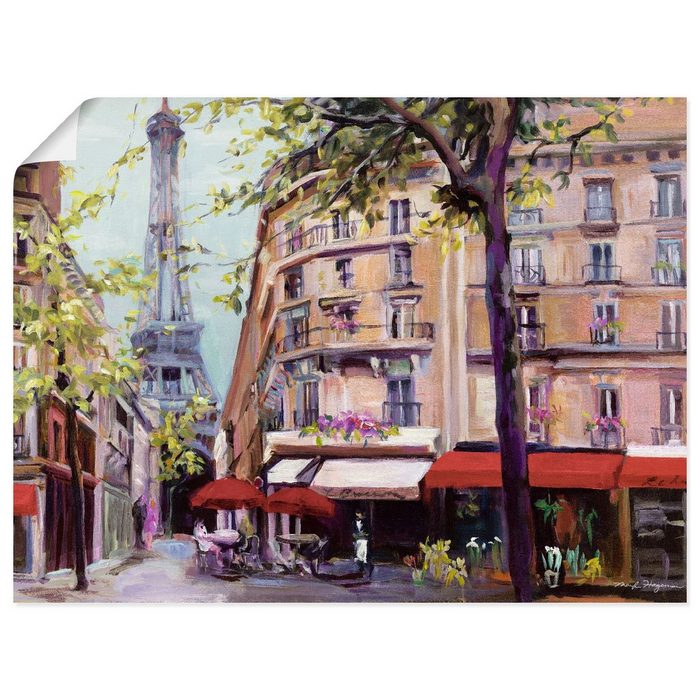 Artland Wandbild Frühling in Paris Frankreich (1 St) als Leinwandbild Wandaufkleber oder Poster in versch. Größen