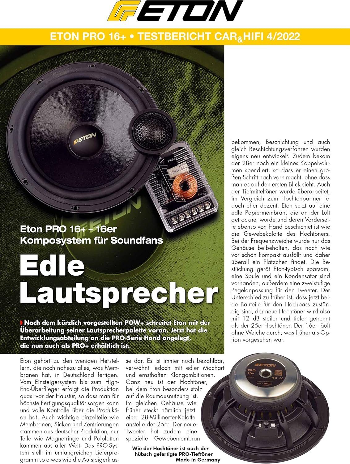 Eton Eton Pro16+ Auto-Lautsprecher