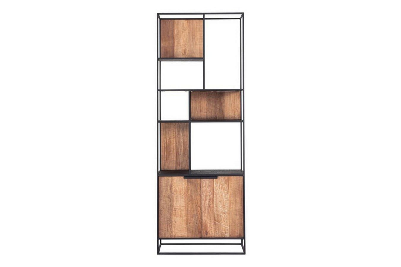 DTP Standregal Regal Cosmo Teak Metall 220x80 cm